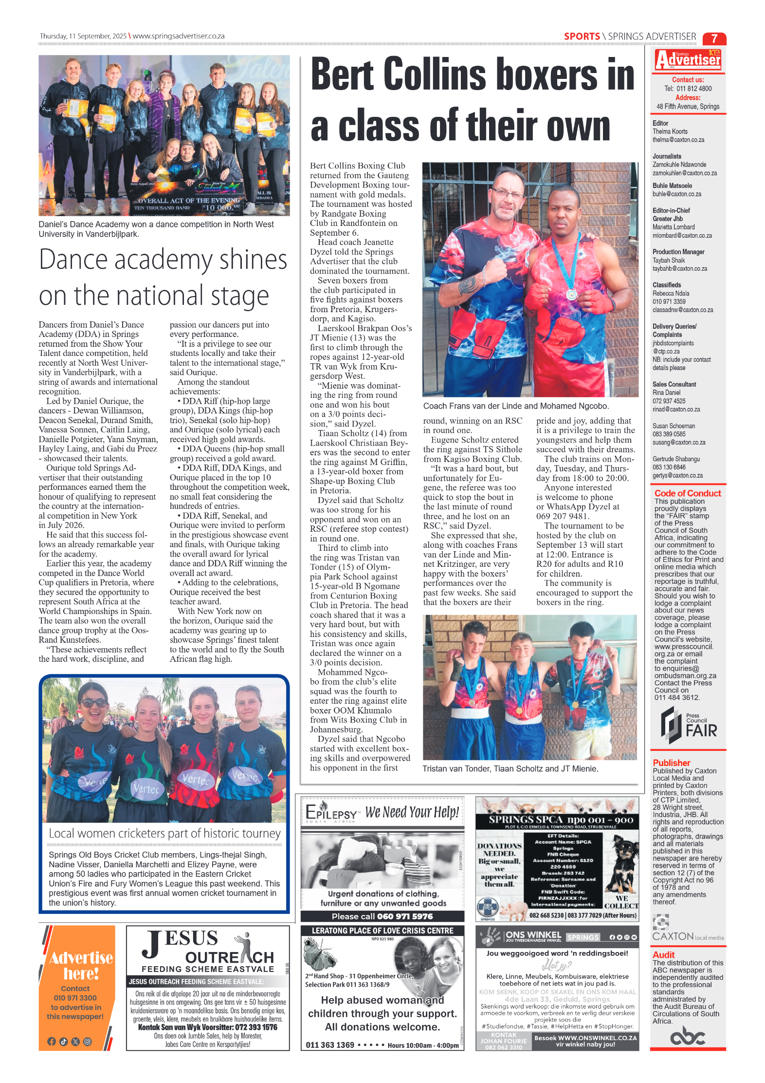 Springs Advertiser 11 September 2025 page 7