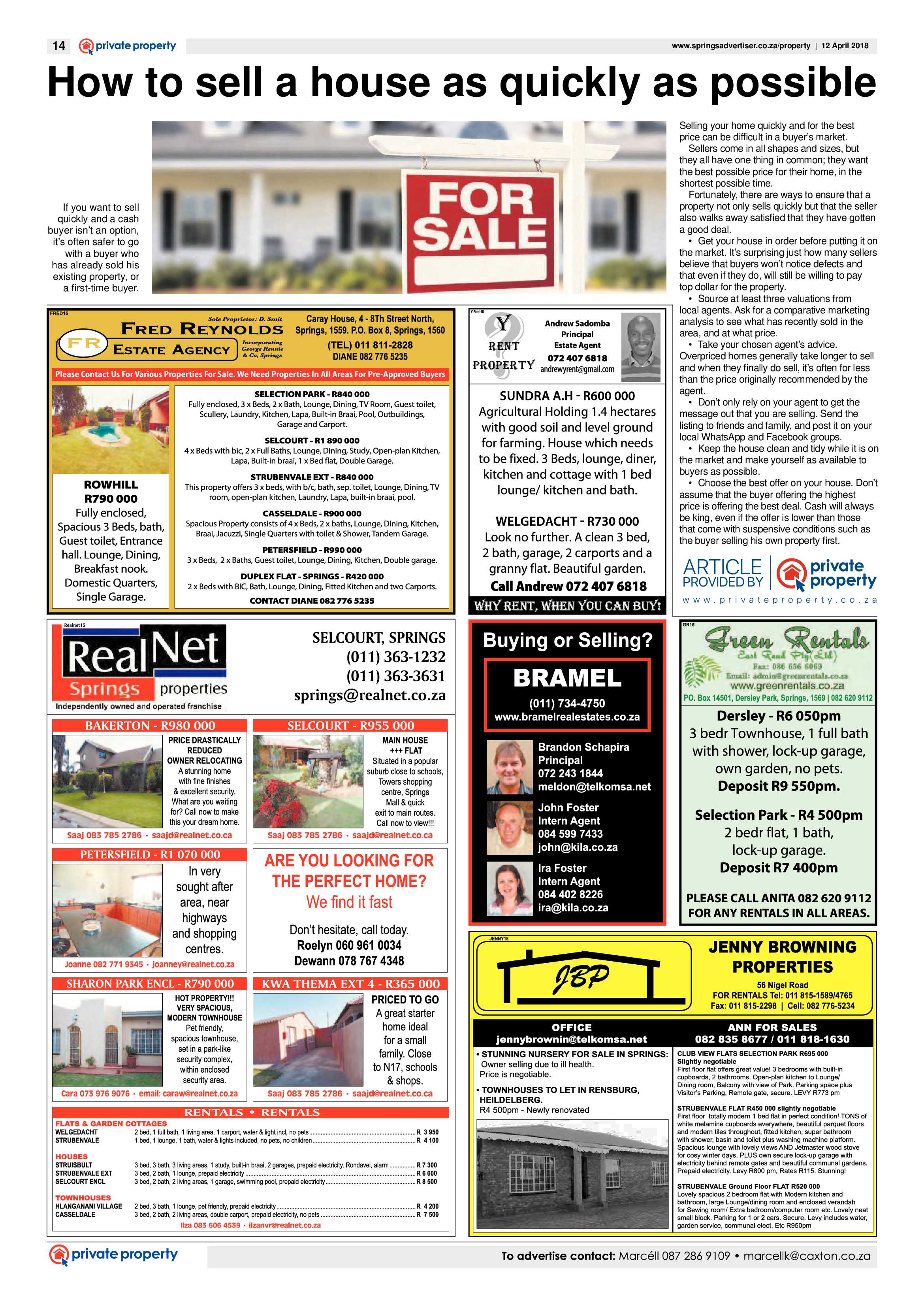 Springs Advertiser 12 April 2018 page 14