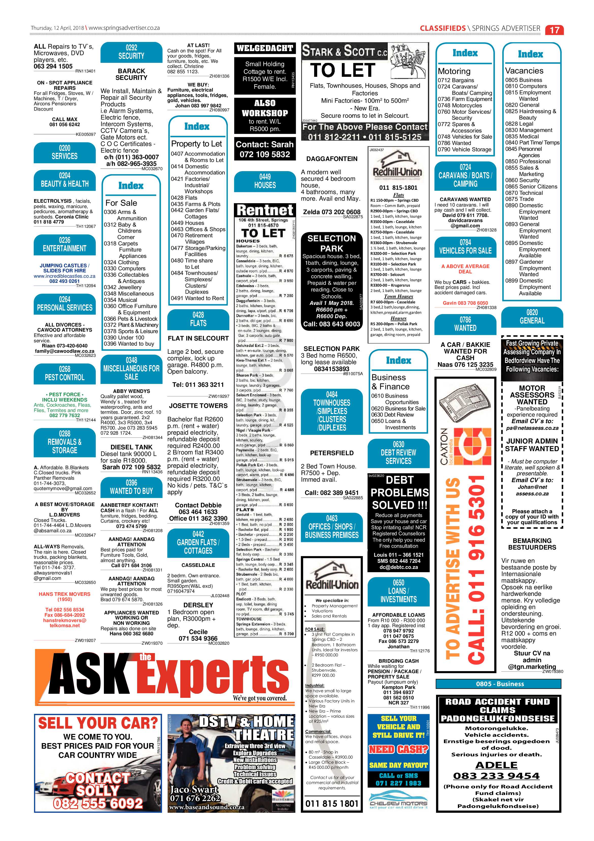 Springs Advertiser 12 April 2018 page 17