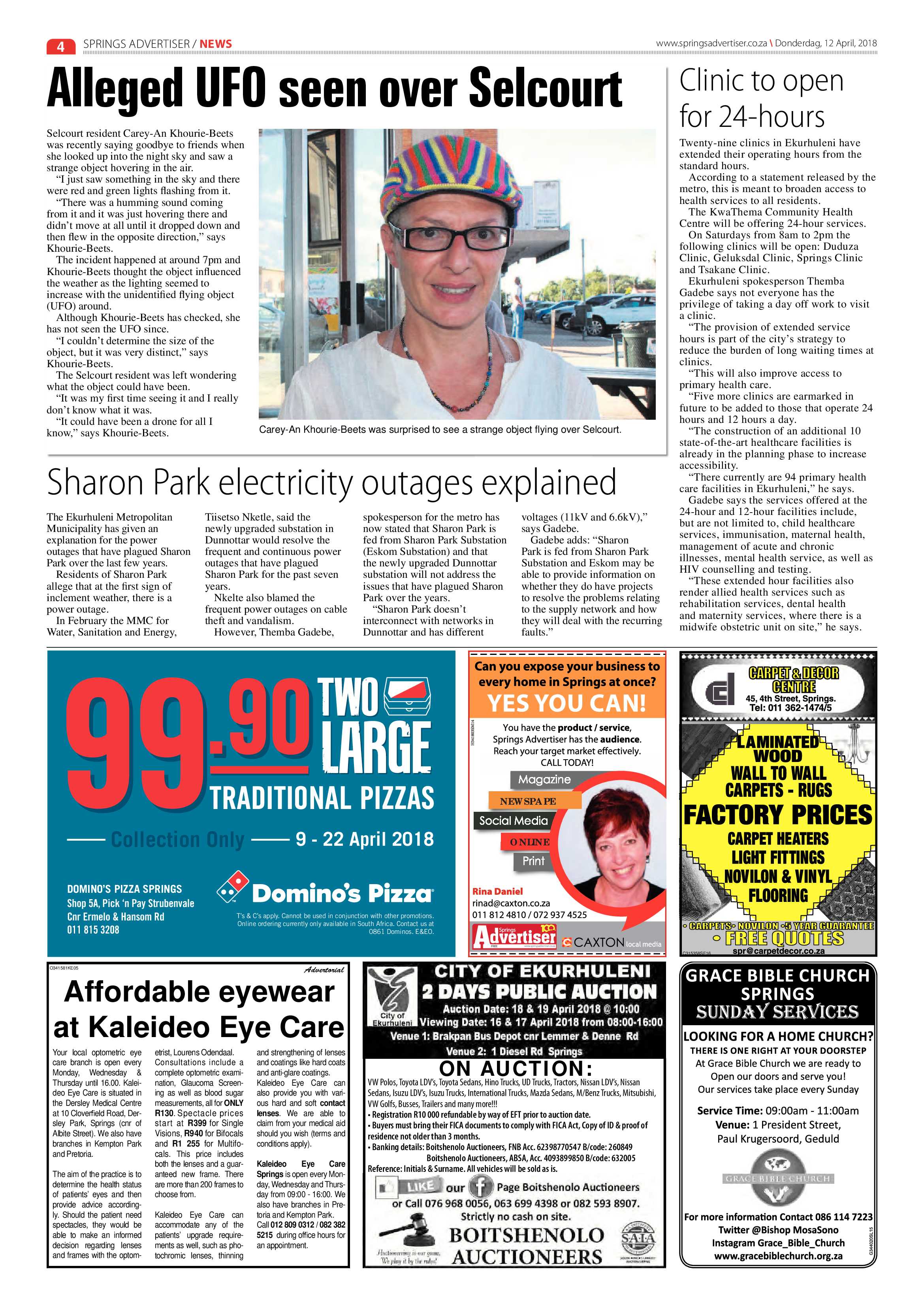 Springs Advertiser 12 April 2018 page 4
