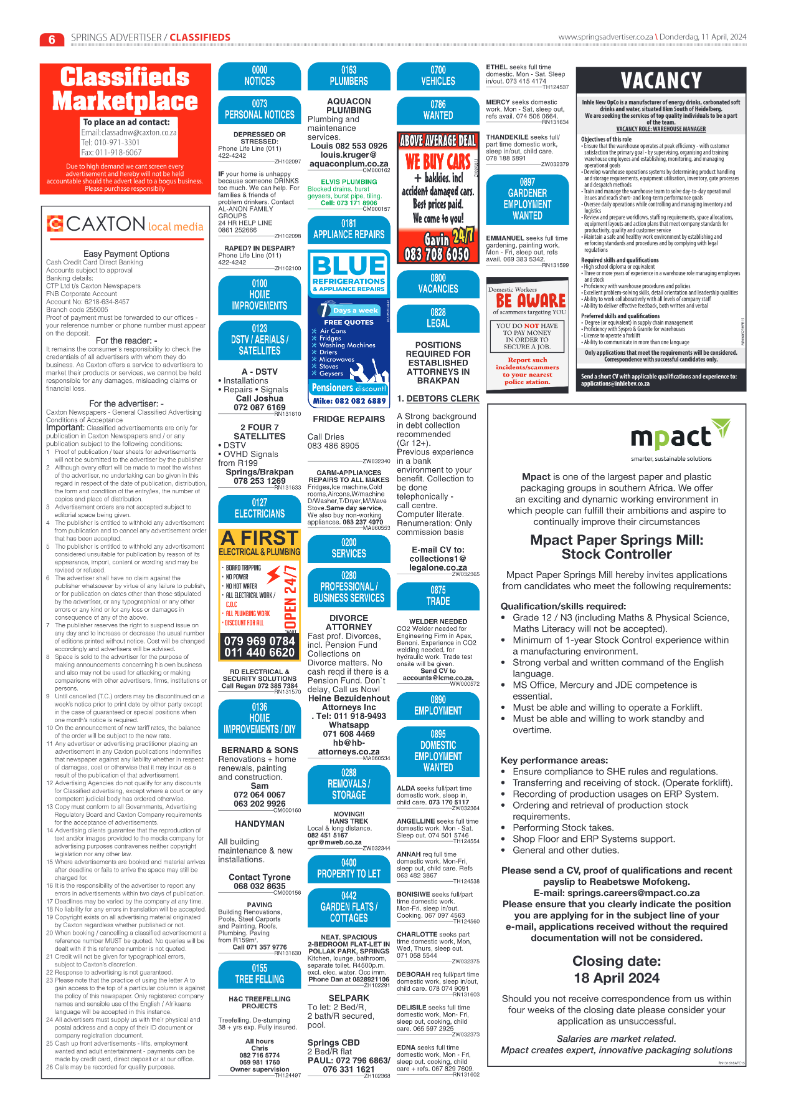 Springs Advertiser 12 April 2024 page 6