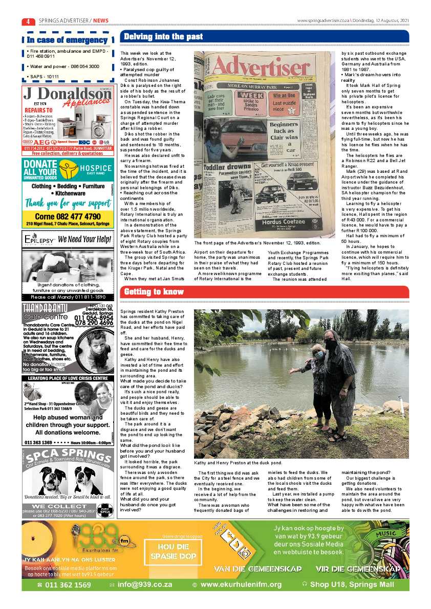 Springs Advertiser 12 August 2021 page 4