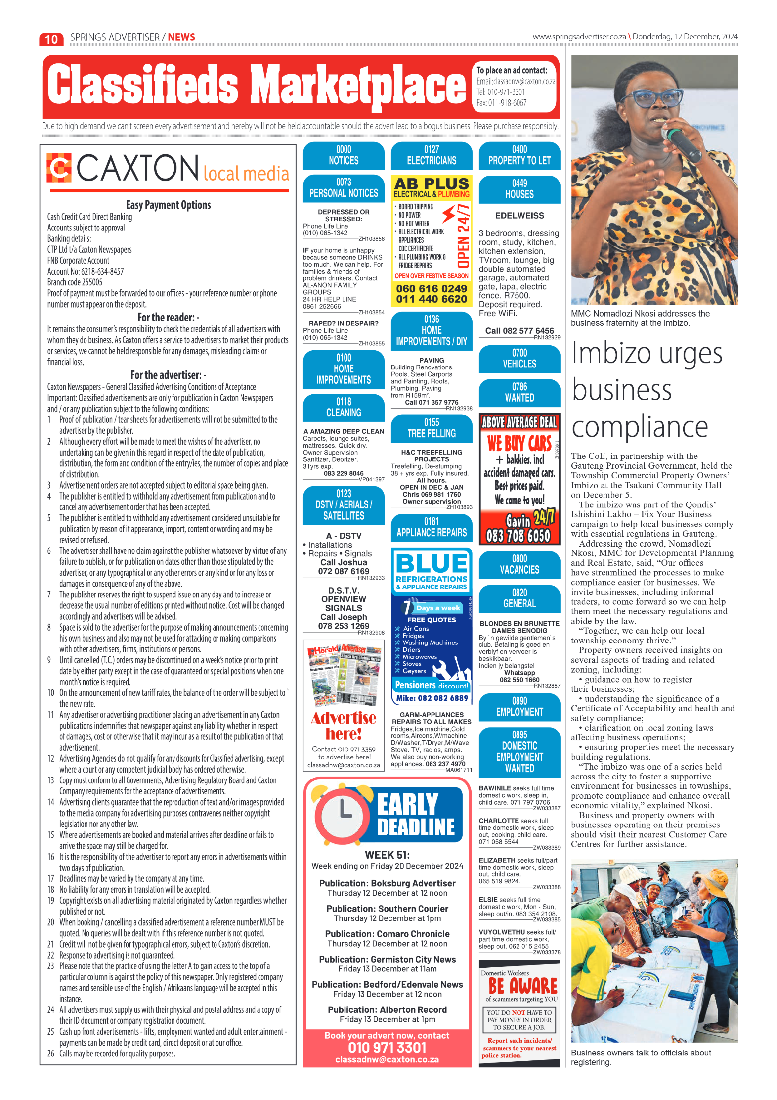 Springs Advertiser 12 December 2024 page 10