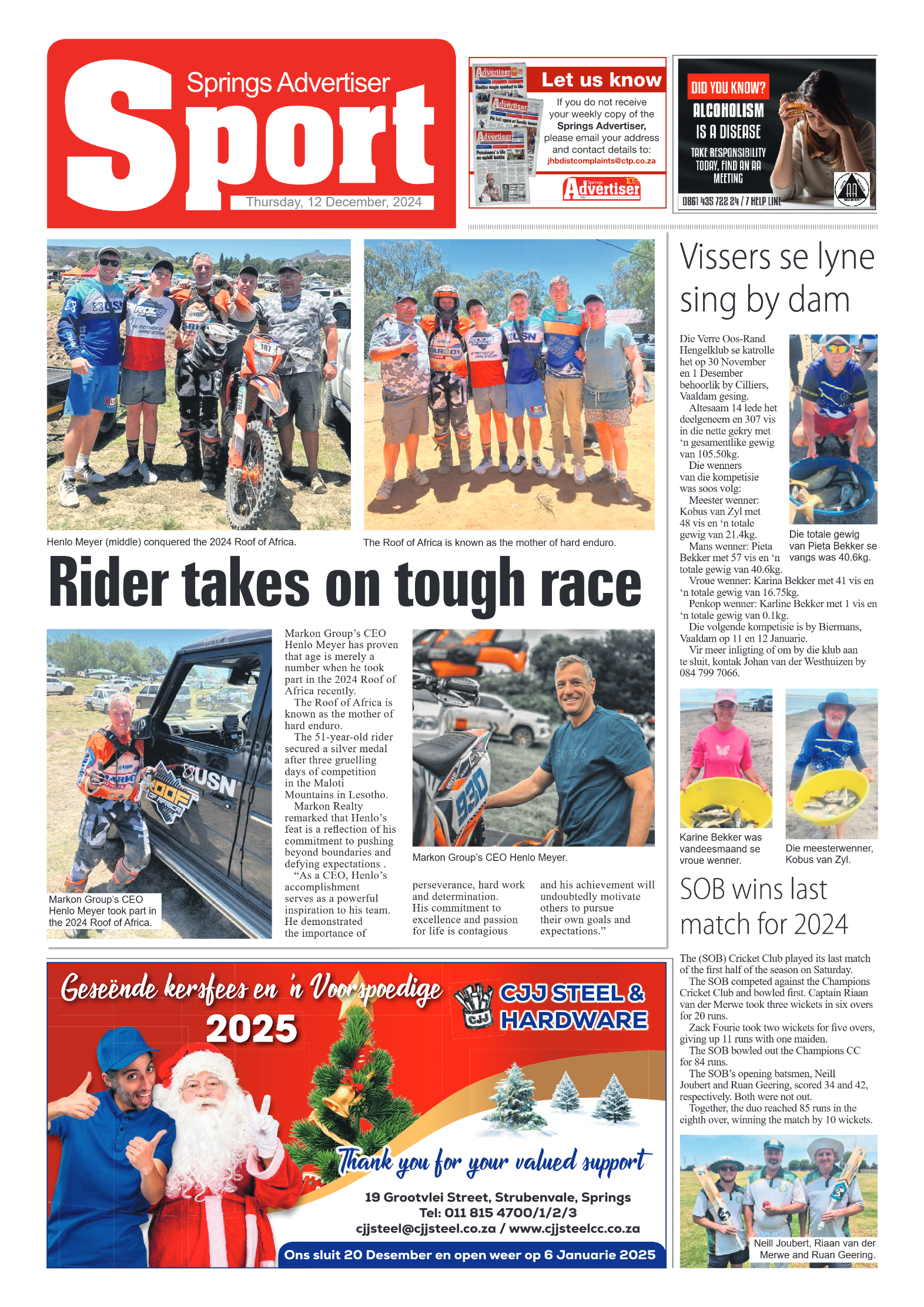 Springs Advertiser 12 December 2024 page 12
