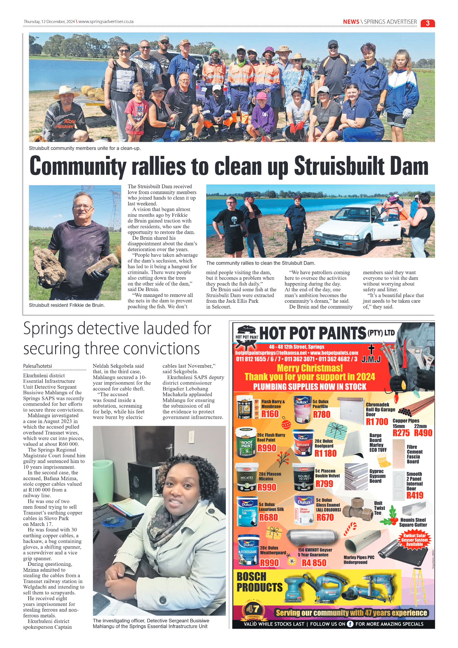 Springs Advertiser 12 December 2024 page 3