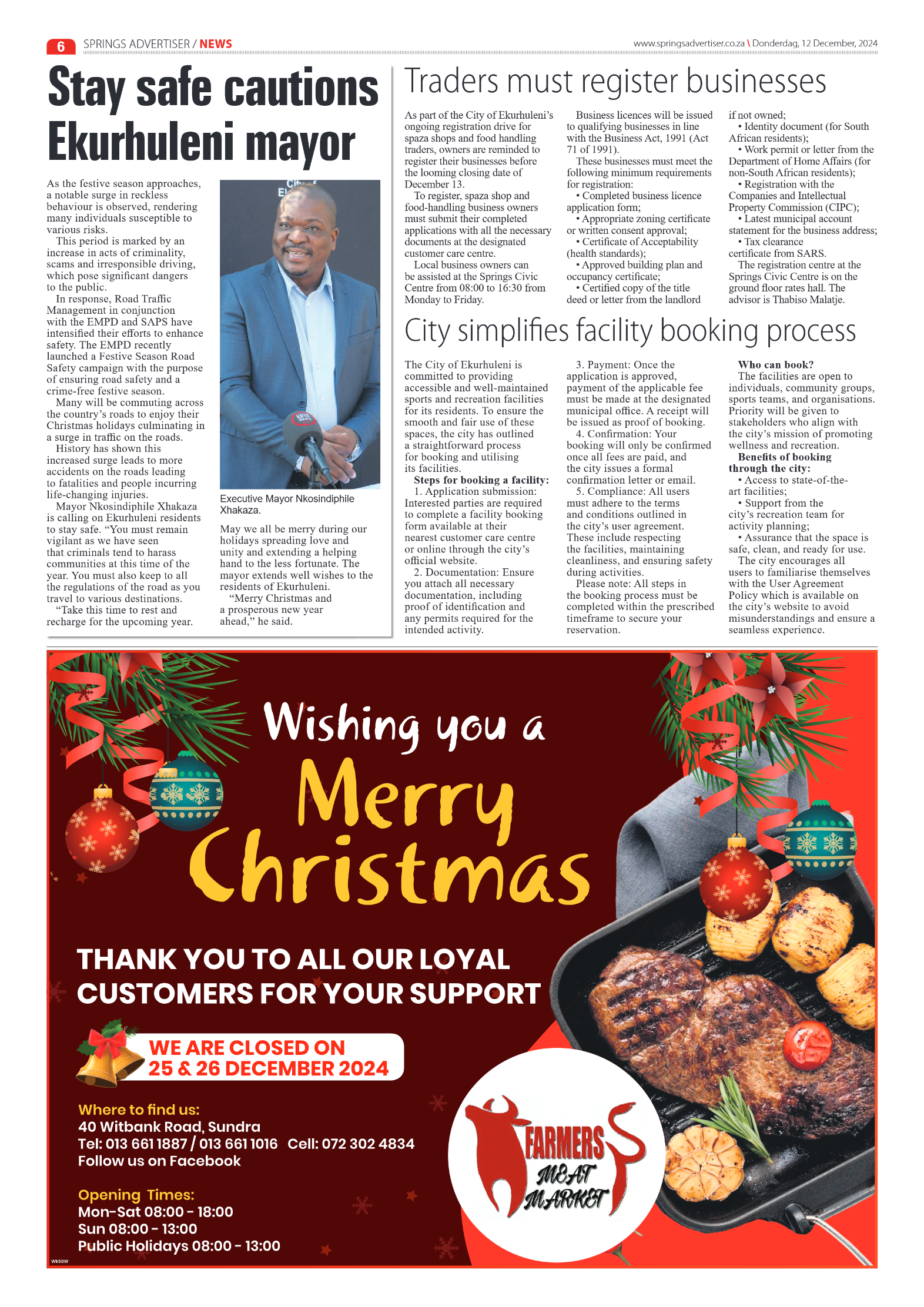 Springs Advertiser 12 December 2024 page 6