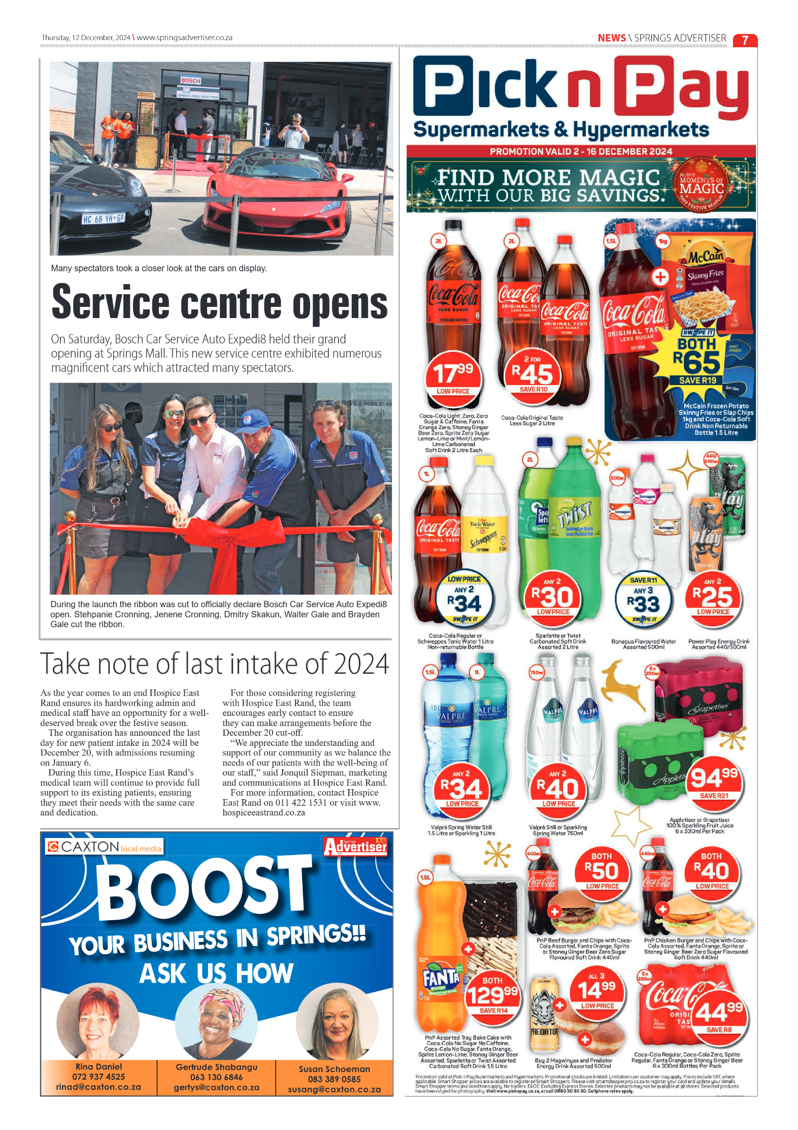 Springs Advertiser 12 December 2024 page 7