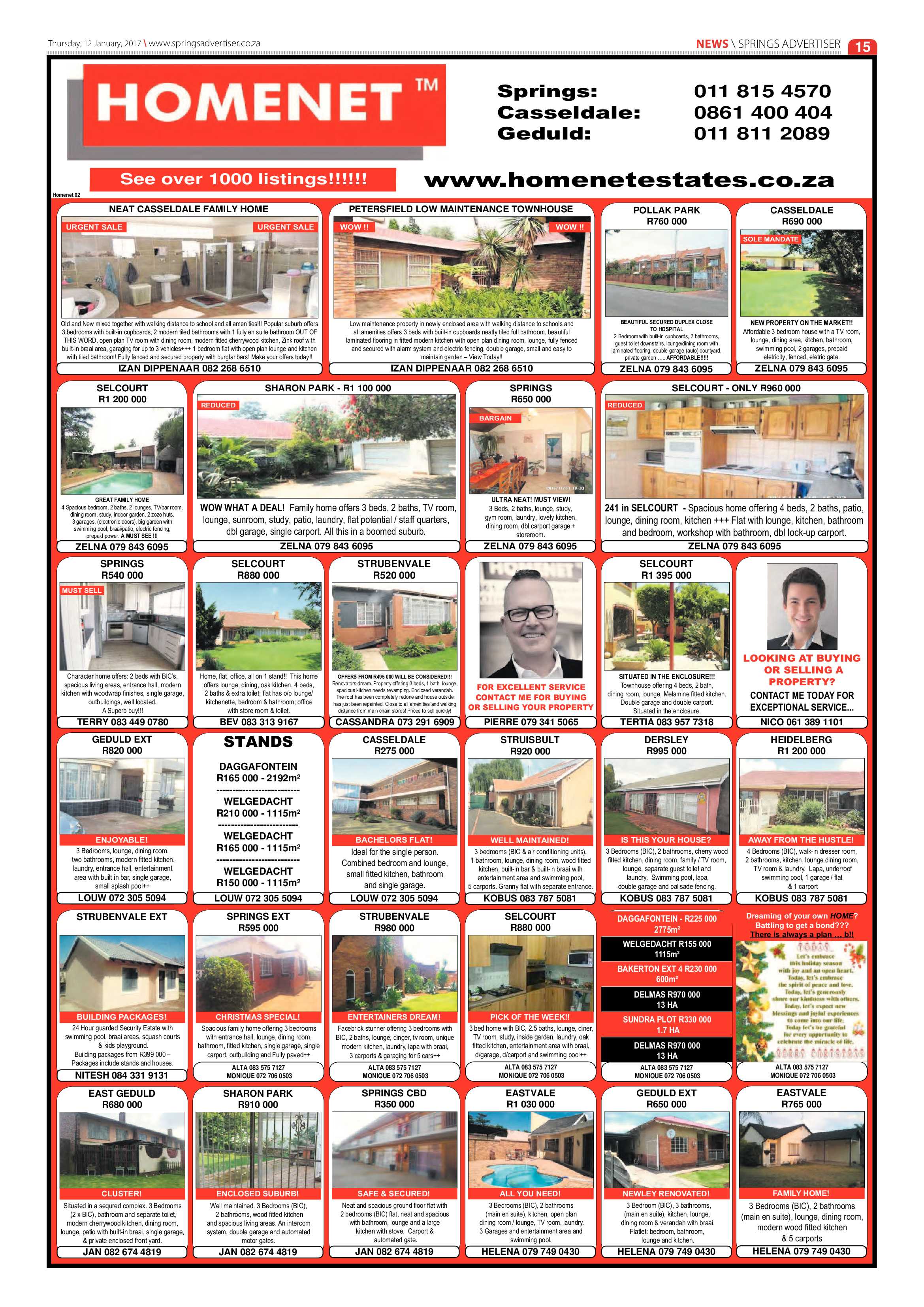 Springs Advertiser 12 January 2017 page 15