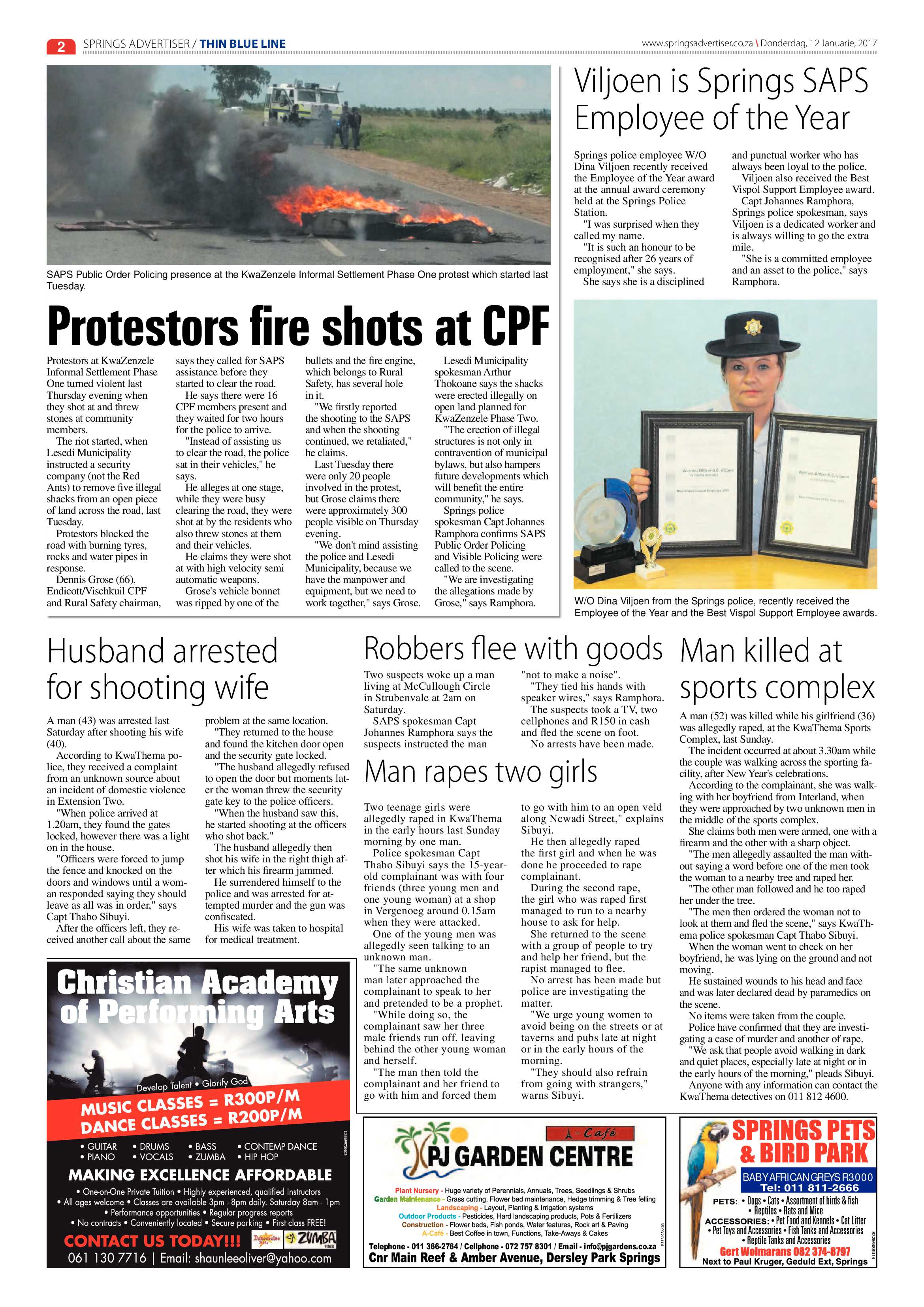 Springs Advertiser 12 January 2017 page 2