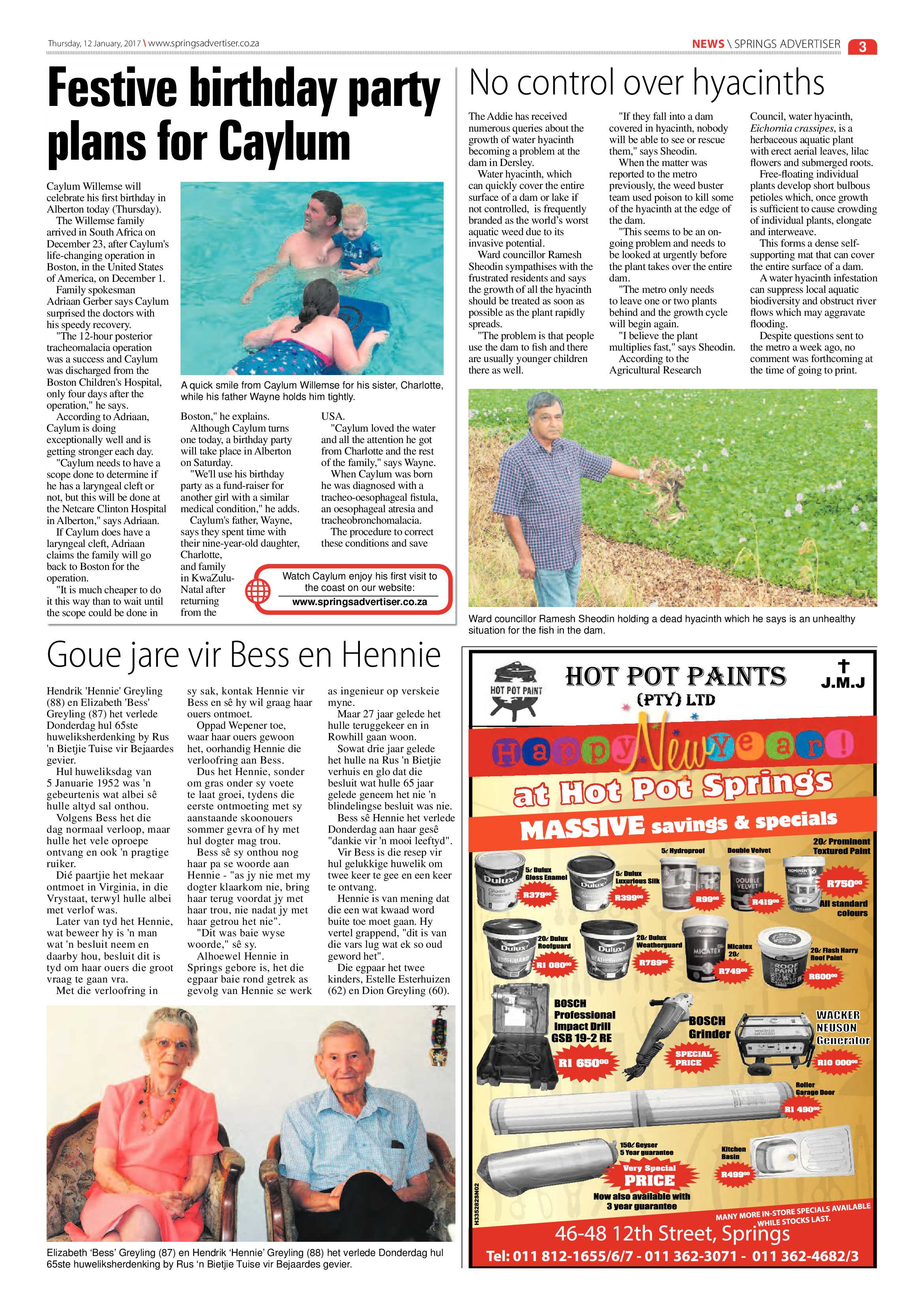Springs Advertiser 12 January 2017 page 3