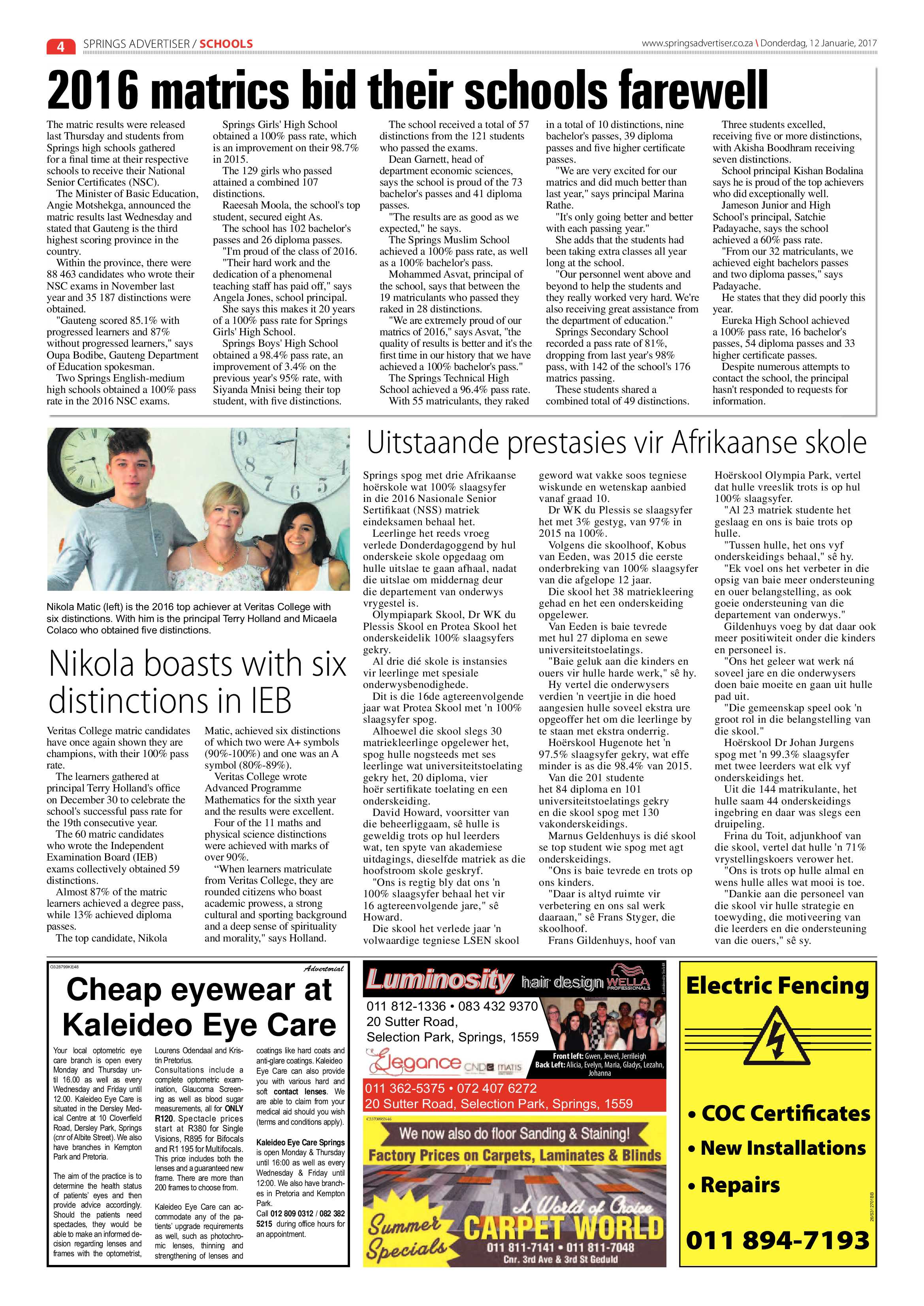Springs Advertiser 12 January 2017 page 4