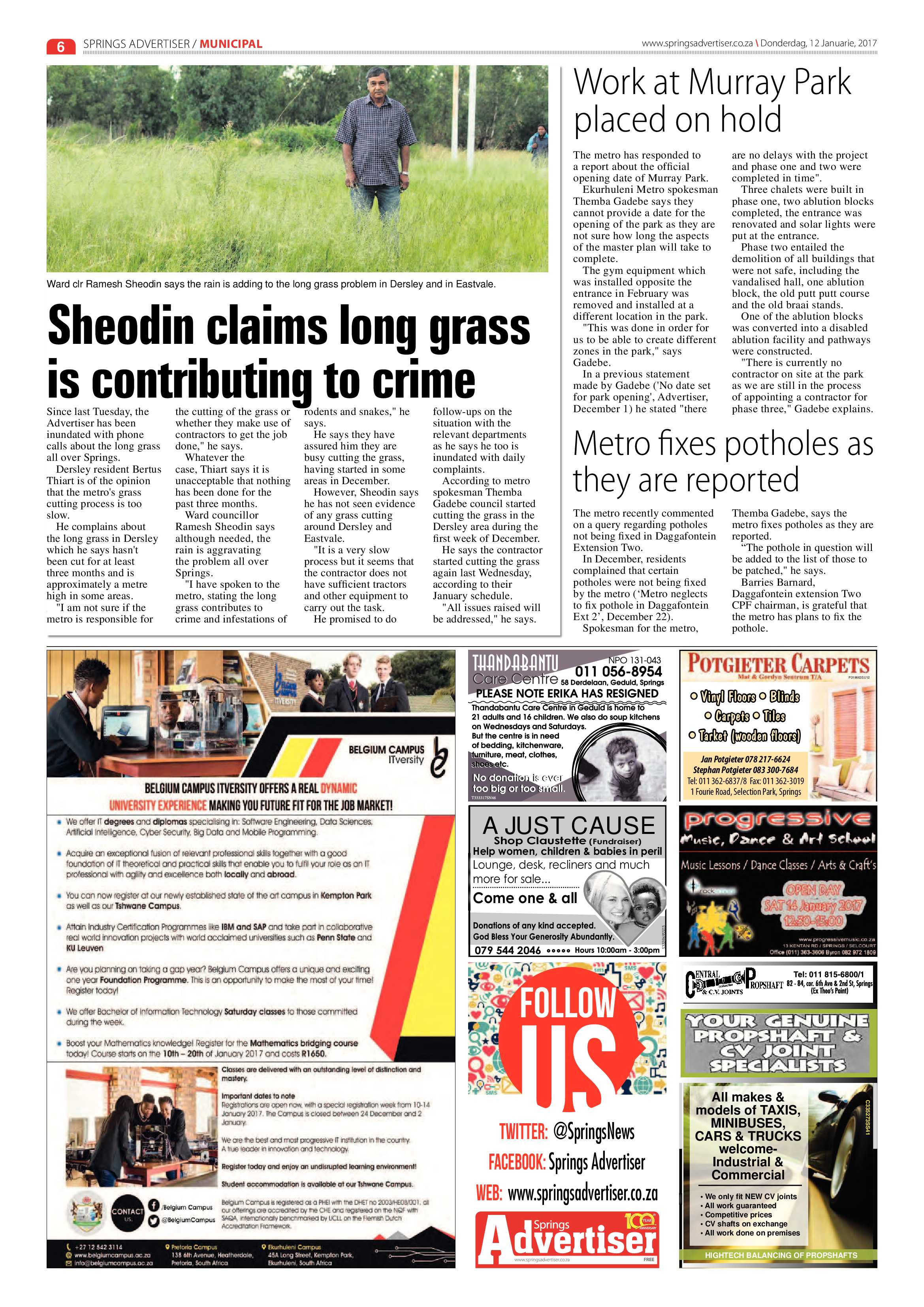 Springs Advertiser 12 January 2017 page 6