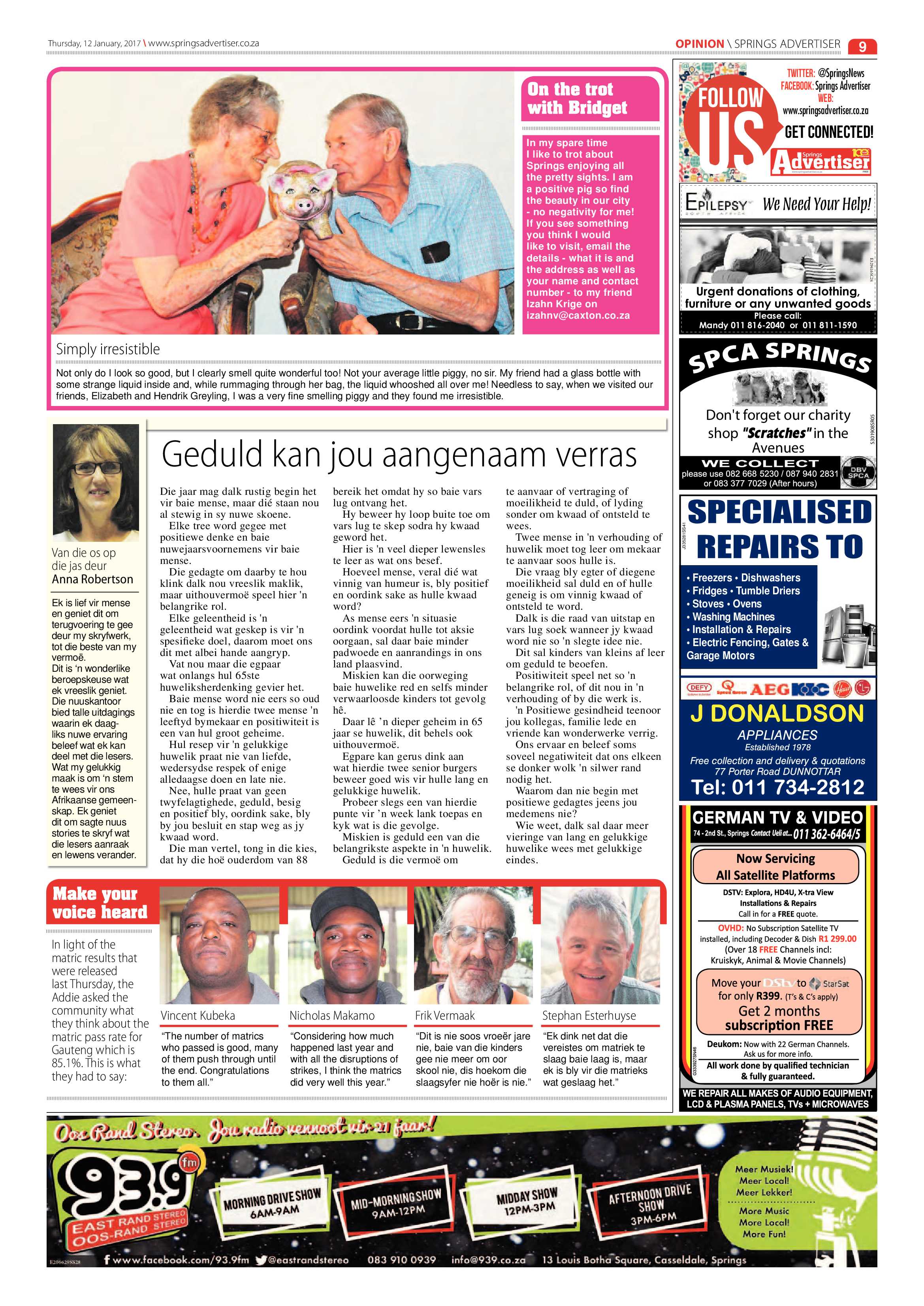 Springs Advertiser 12 January 2017 page 9