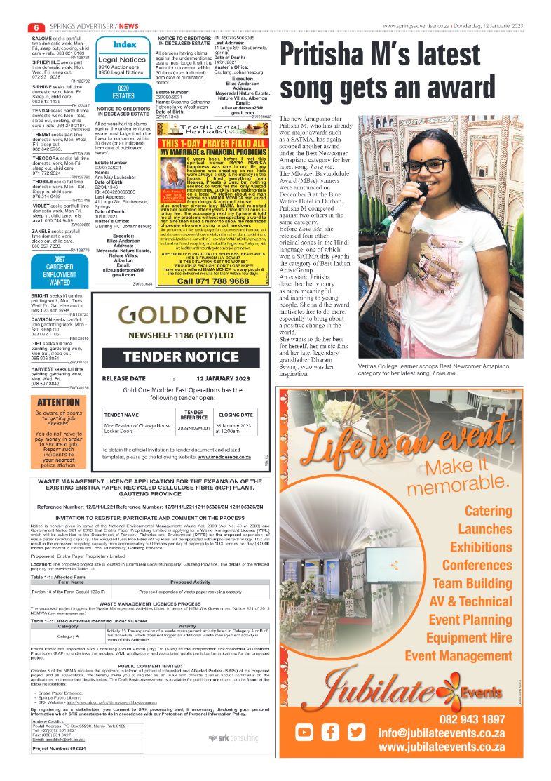 Springs Advertiser 12 January 2023 page 6