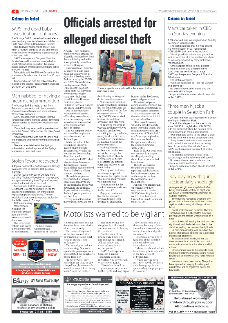 Springs Advertiser 12 January 2024 page 4