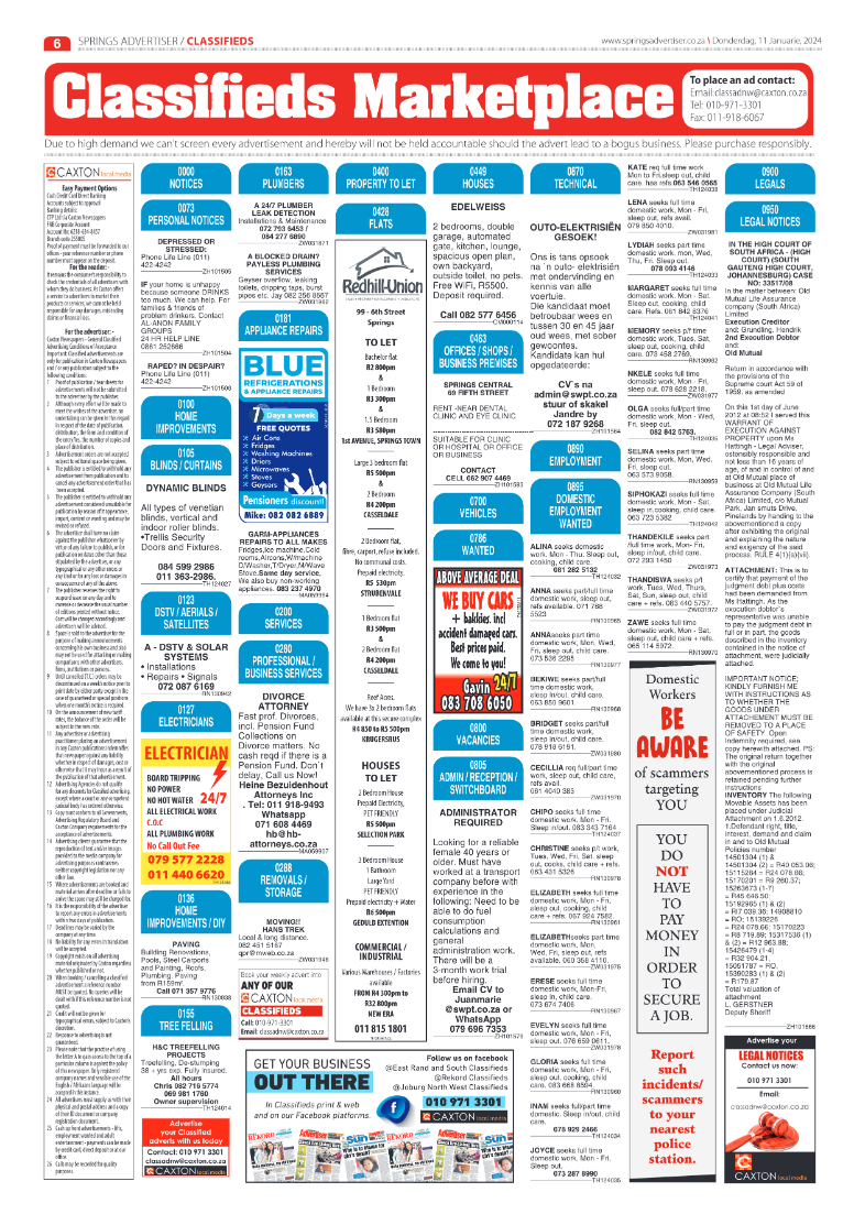 Springs Advertiser 12 January 2024 page 6