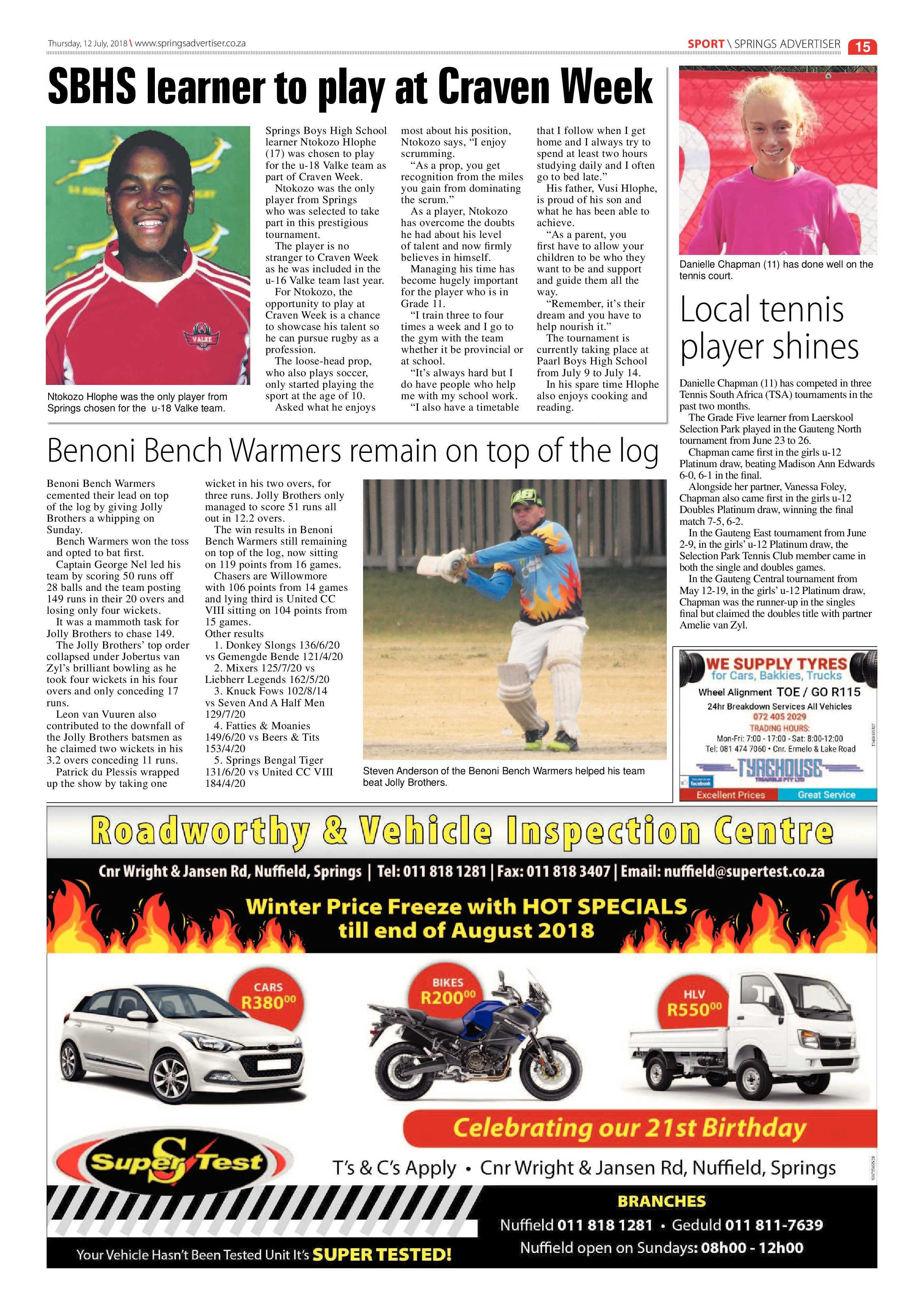 Springs Advertiser 12 July 2018 page 15