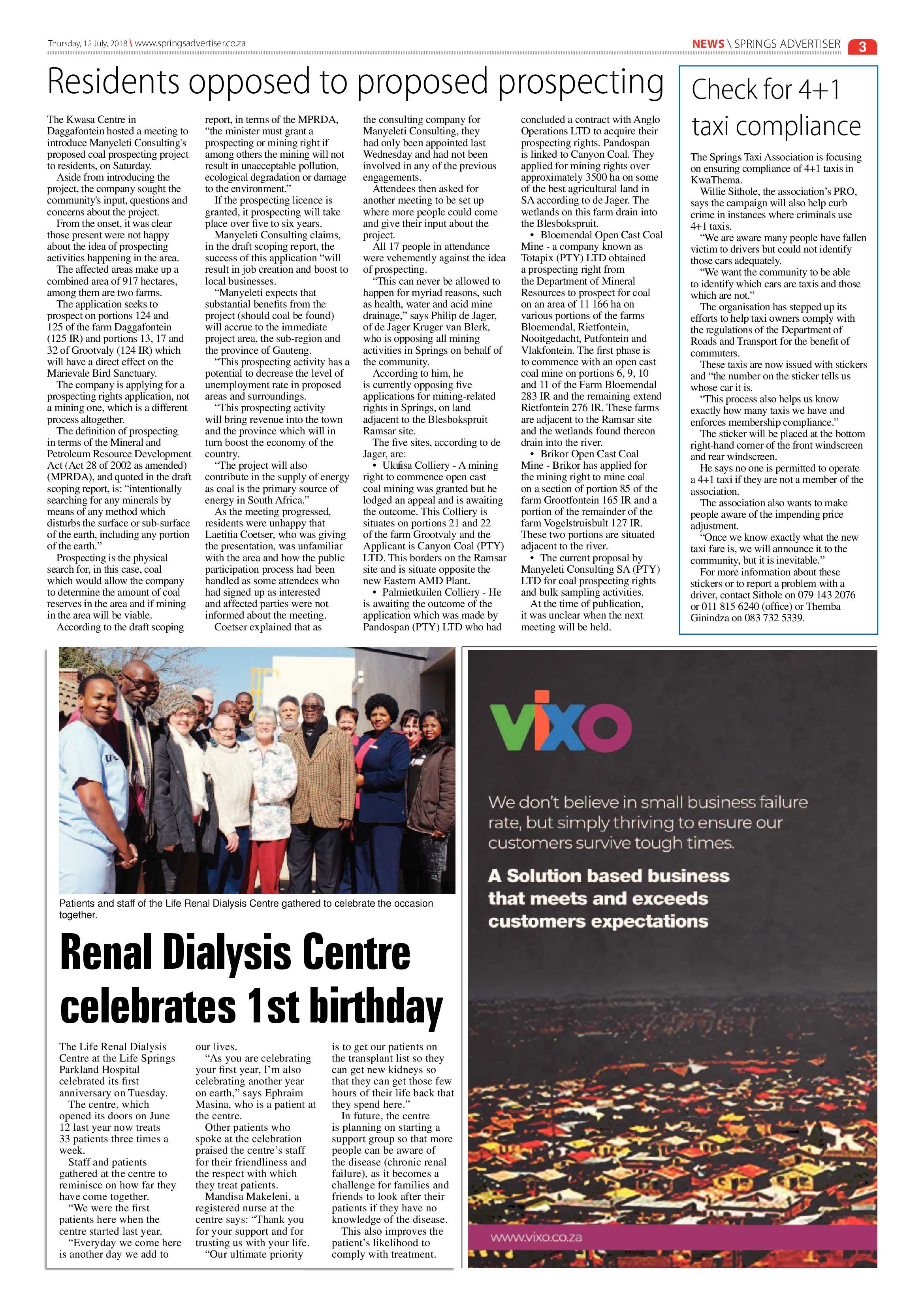 Springs Advertiser 12 July 2018 page 3