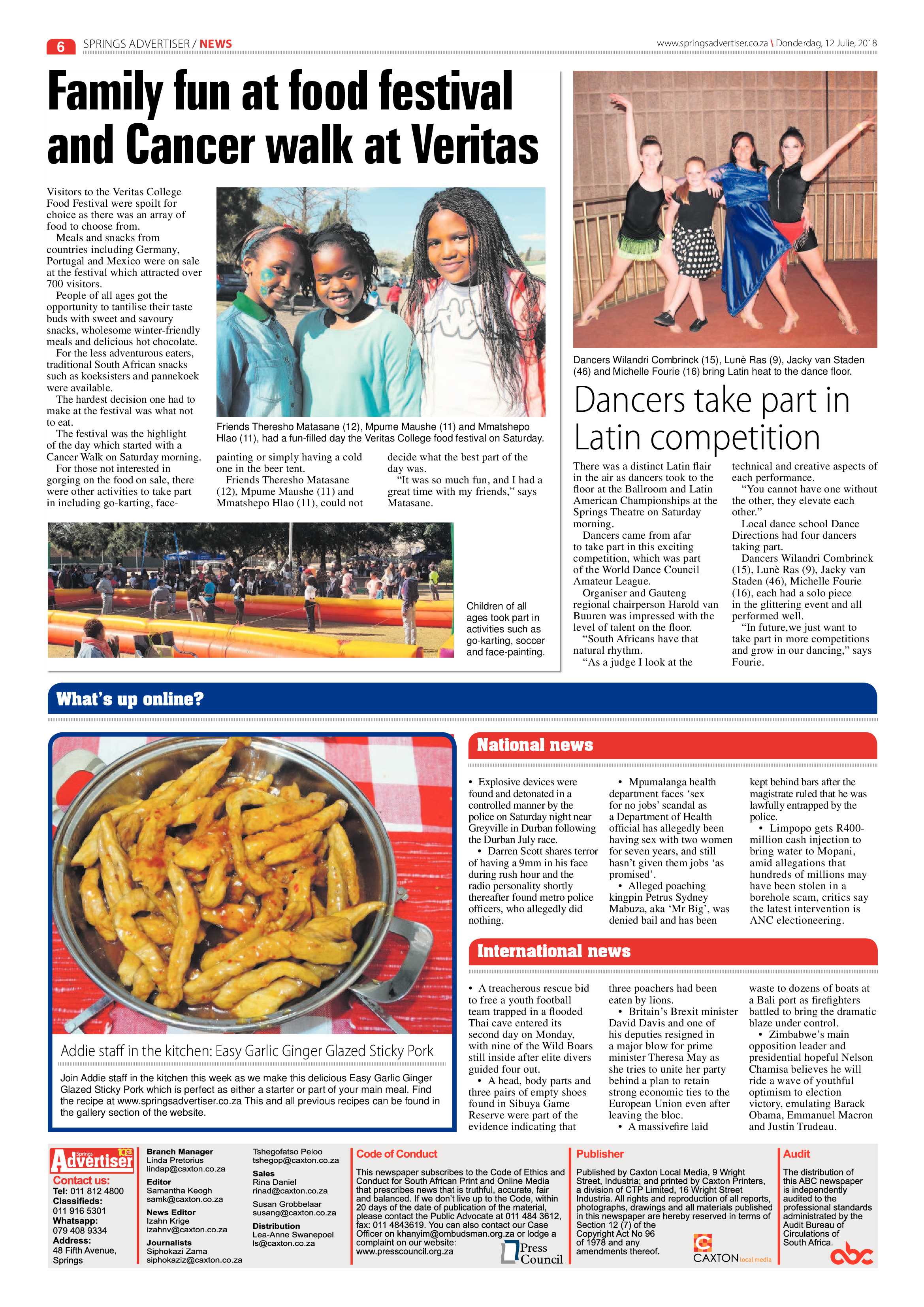 Springs Advertiser 12 July 2018 page 6