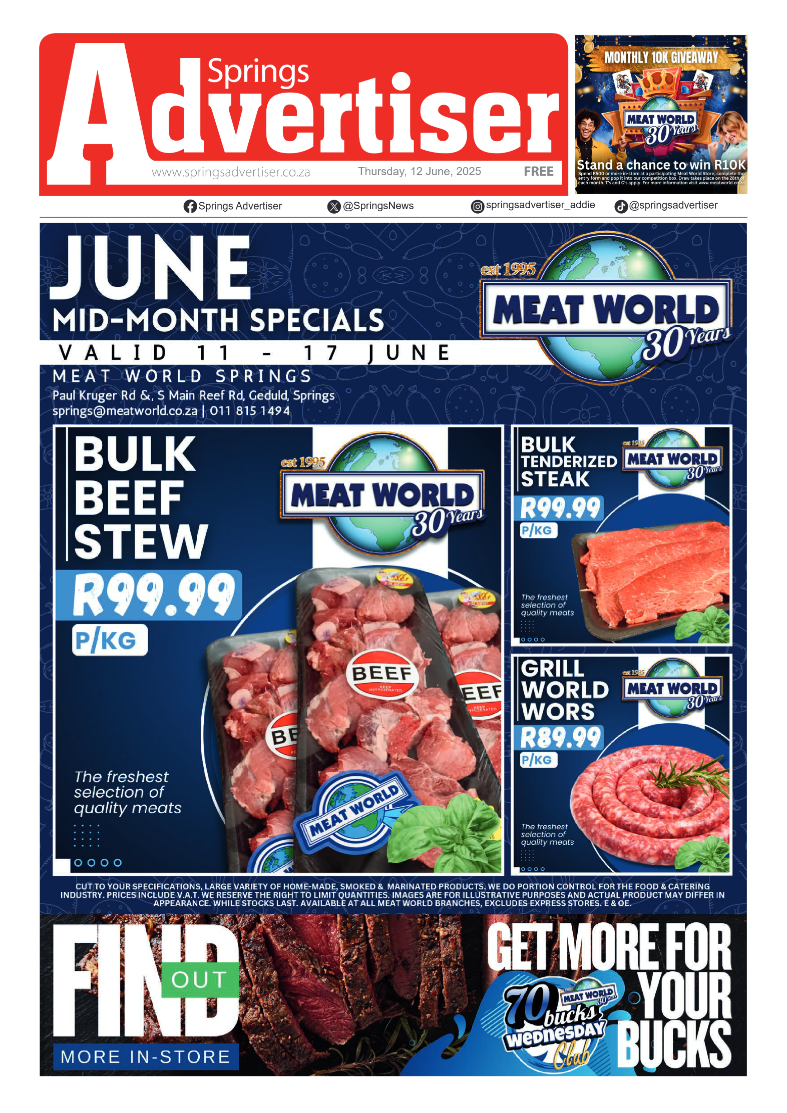 Springs Advertiser 12 June 2025 page 1