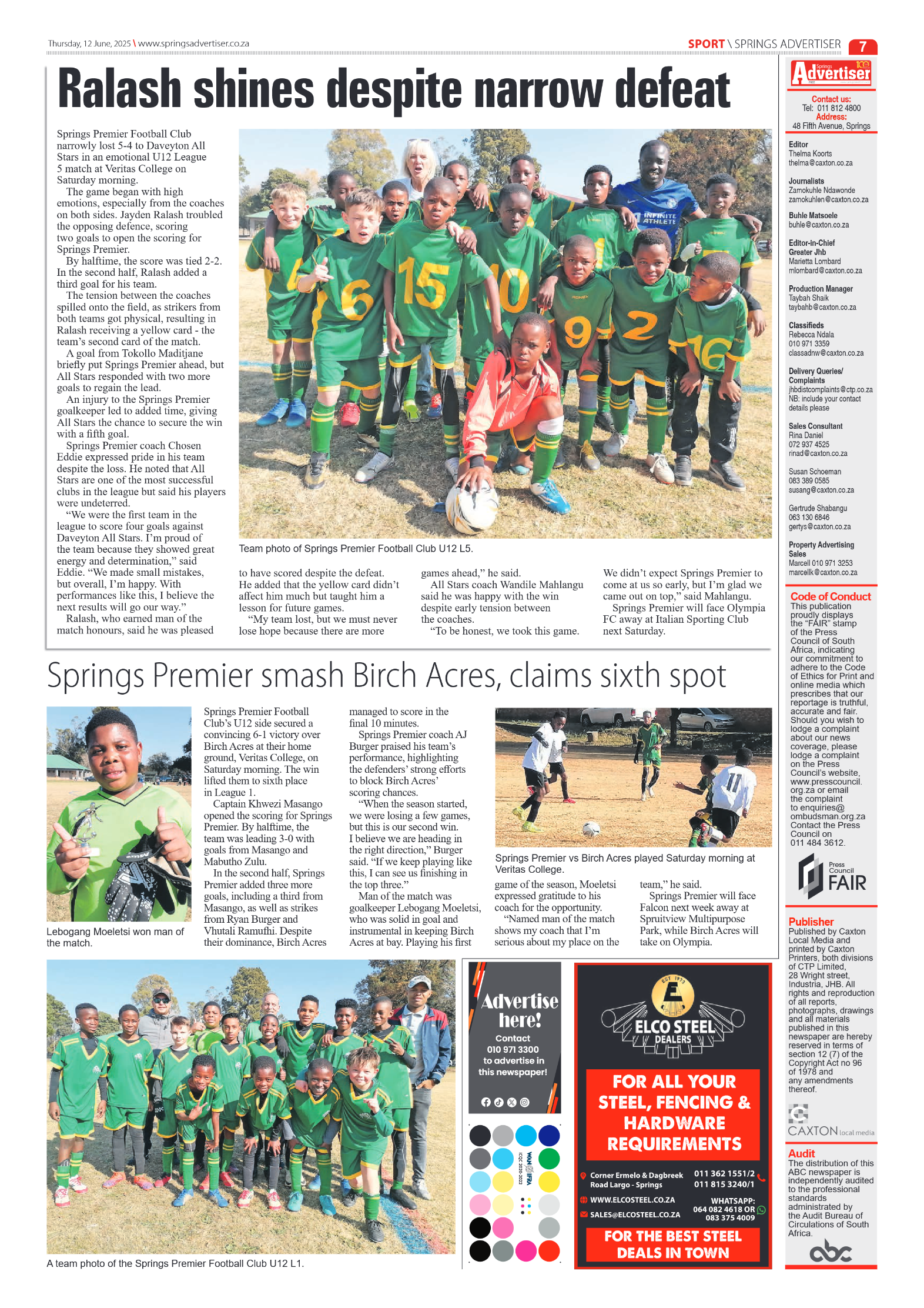 Springs Advertiser 12 June 2025 page 9