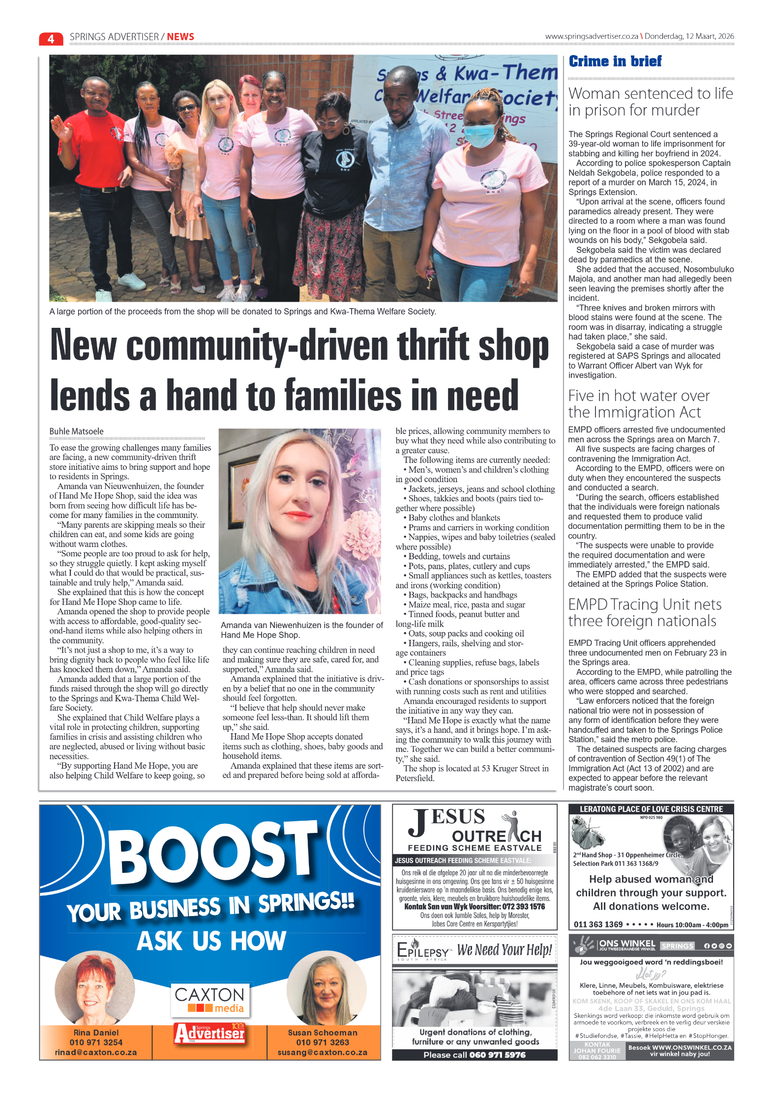 Springs Advertiser 12 March 2026 page 6