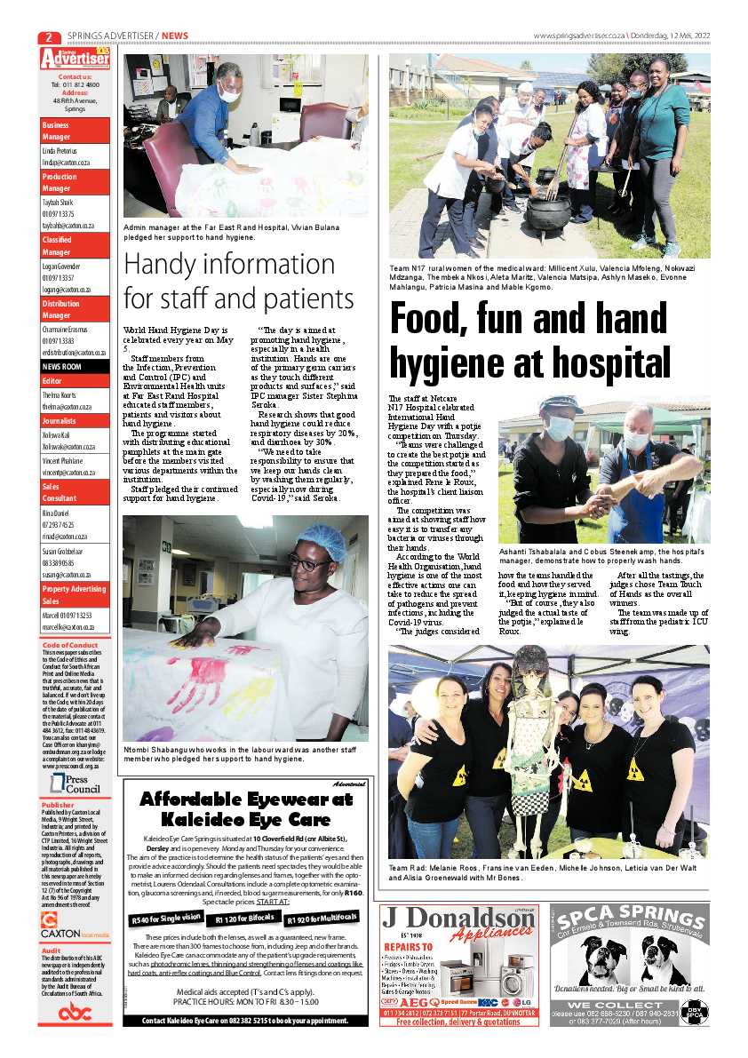 Springs Advertiser 12 May 2022 page 2