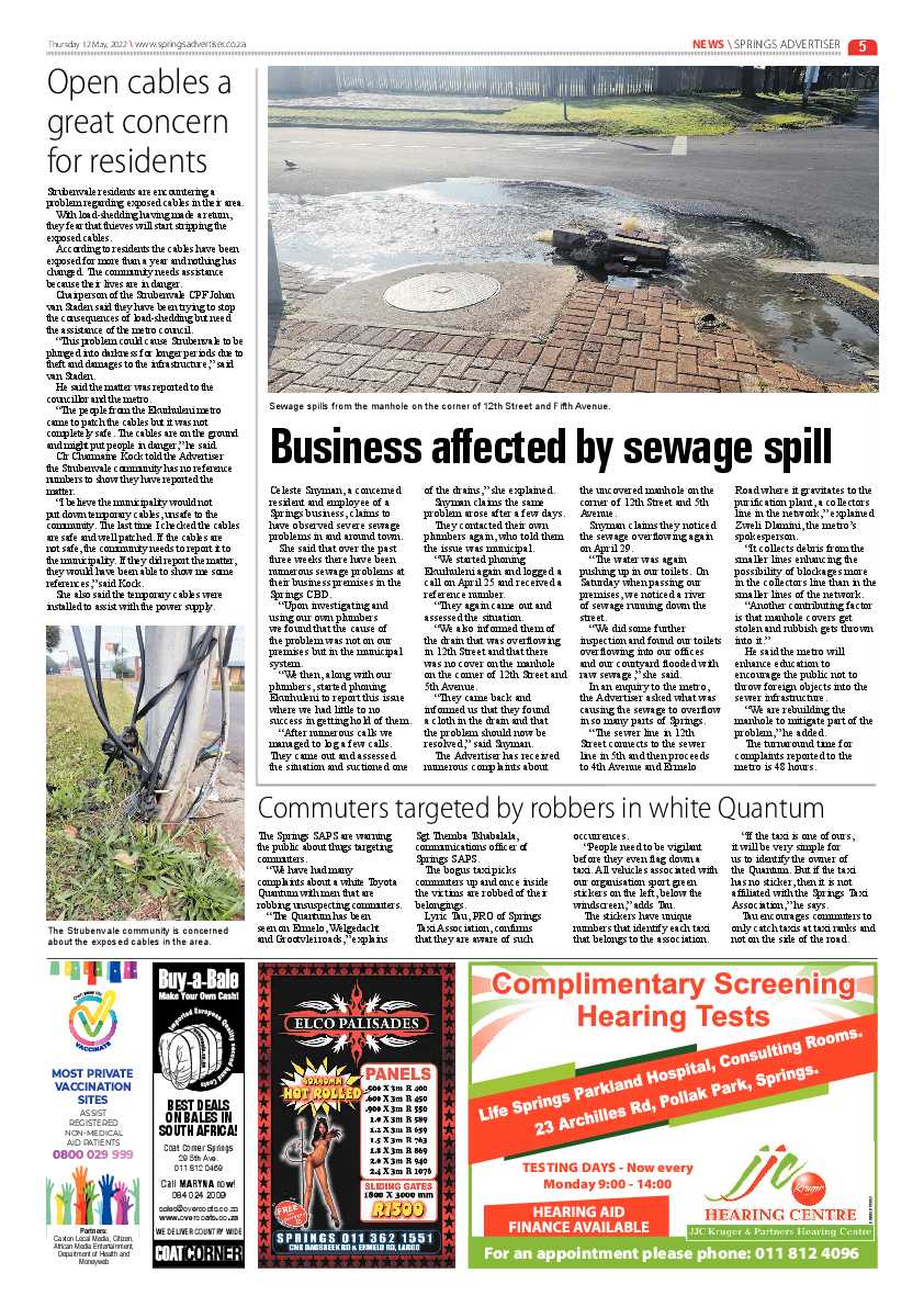 Springs Advertiser 12 May 2022 page 5