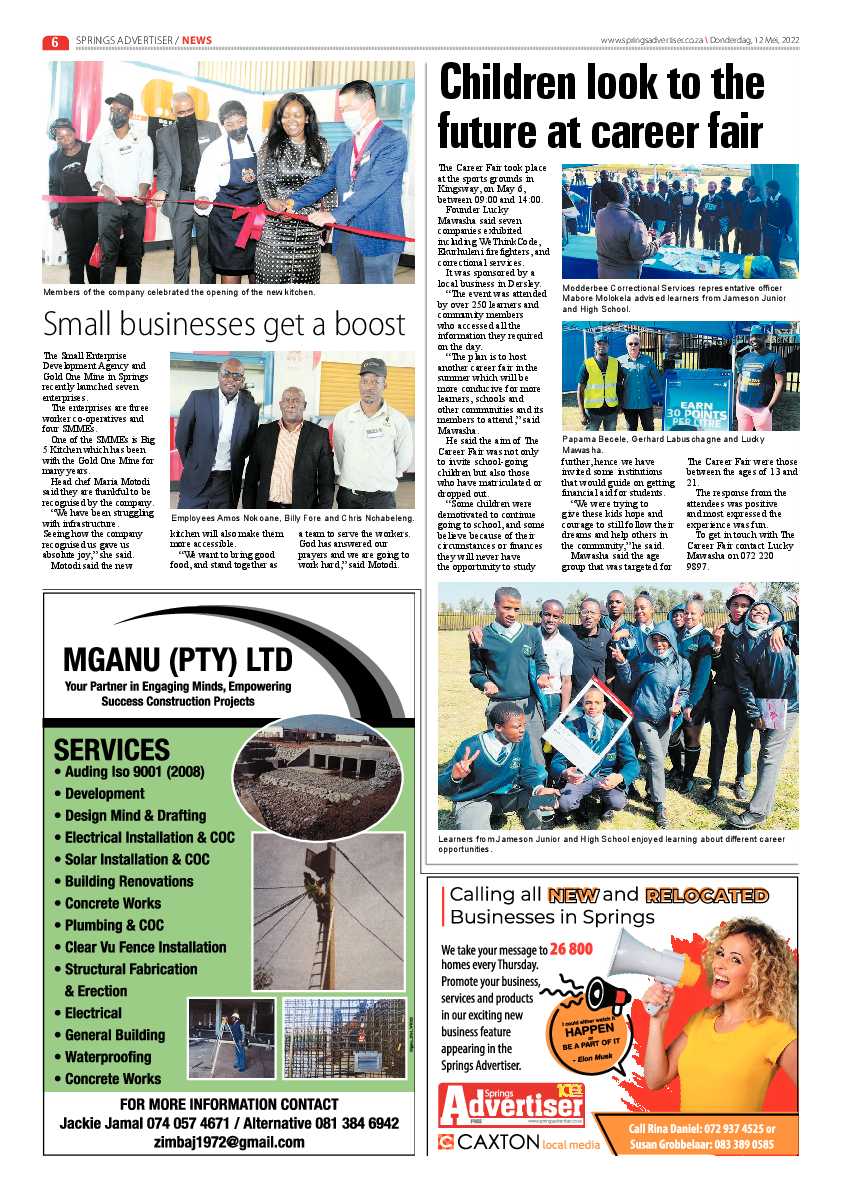 Springs Advertiser 12 May 2022 page 6