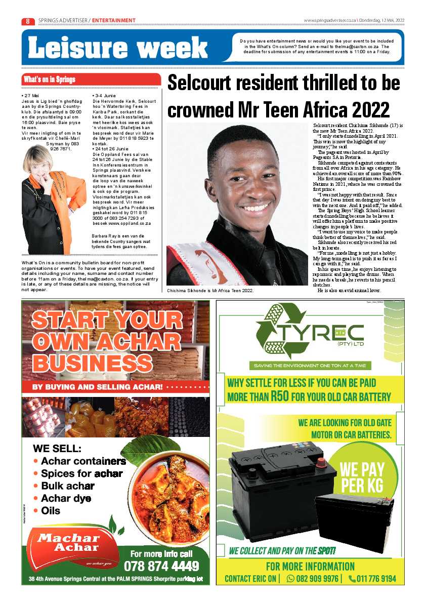 Springs Advertiser 12 May 2022 page 8