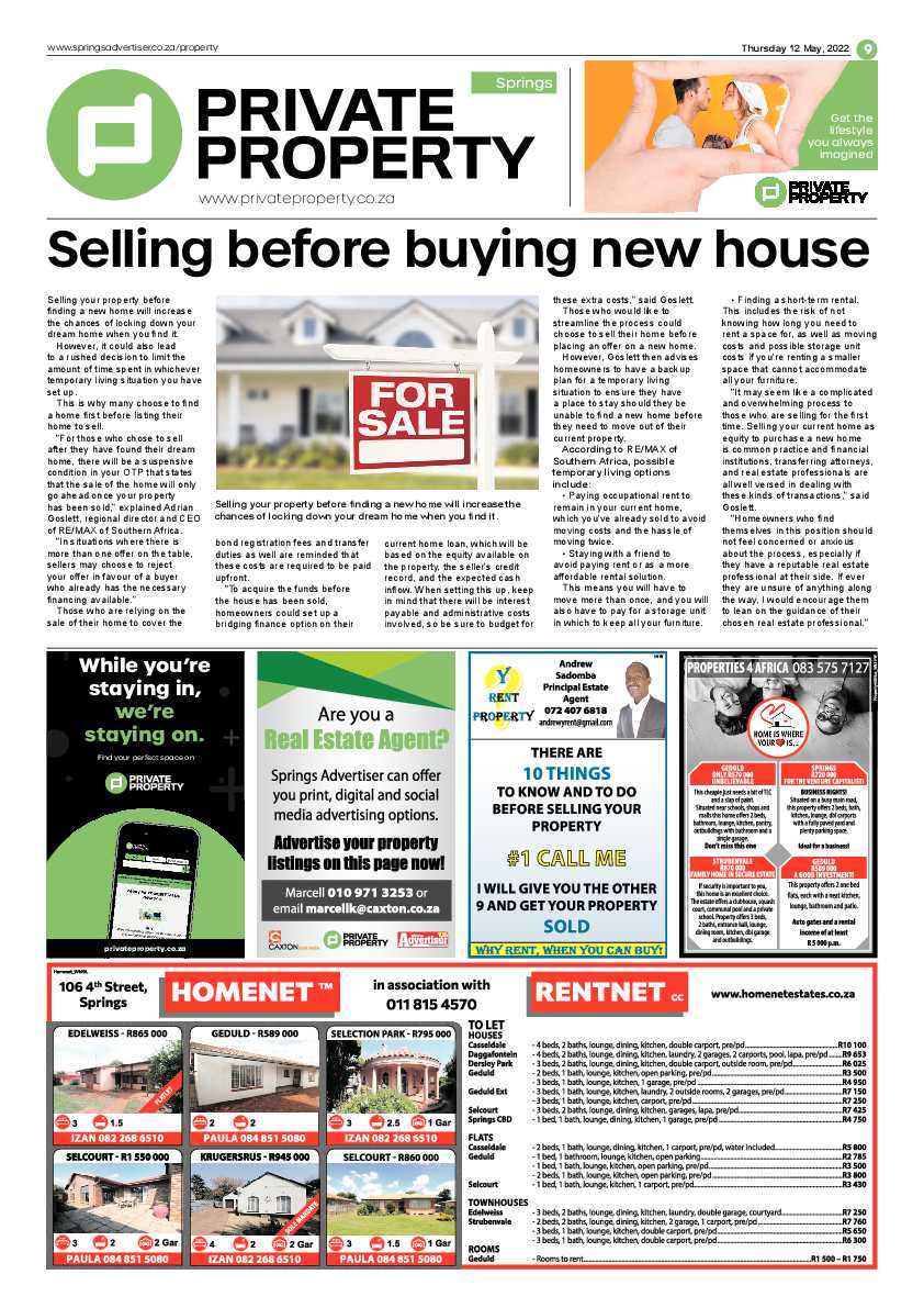 Springs Advertiser 12 May 2022 page 9