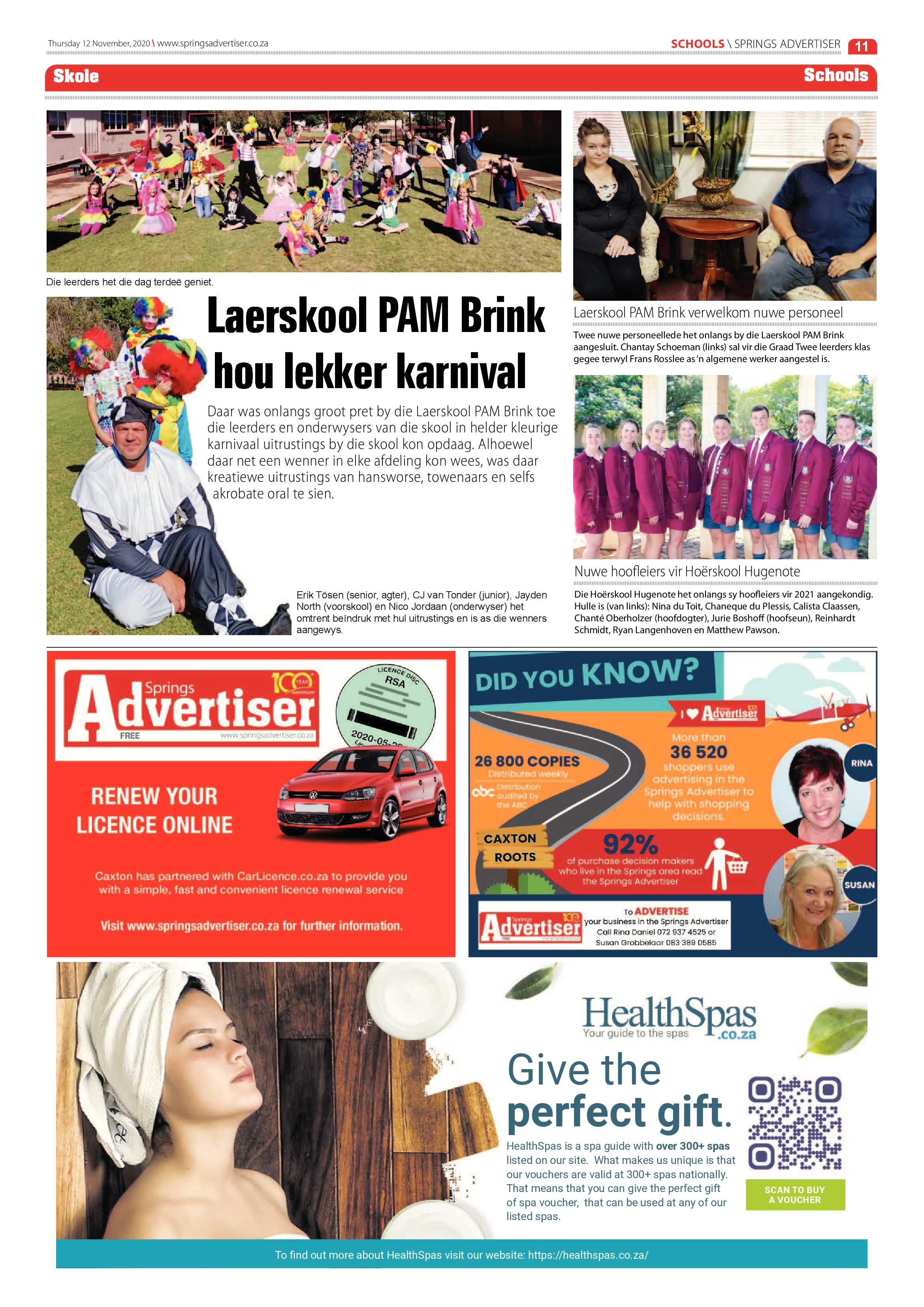Springs Advertiser 12 November  2020 page 11