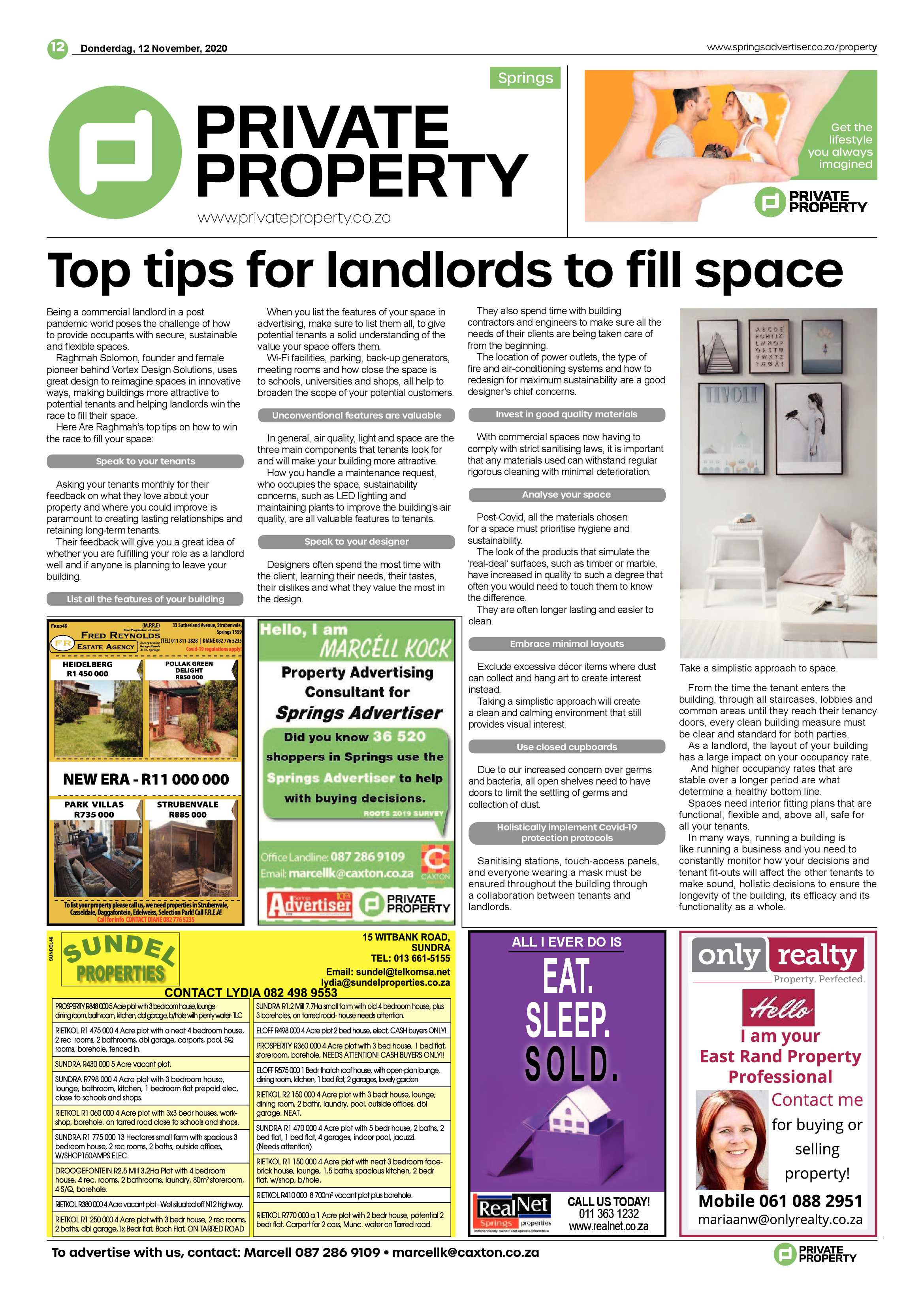 Springs Advertiser 12 November  2020 page 12