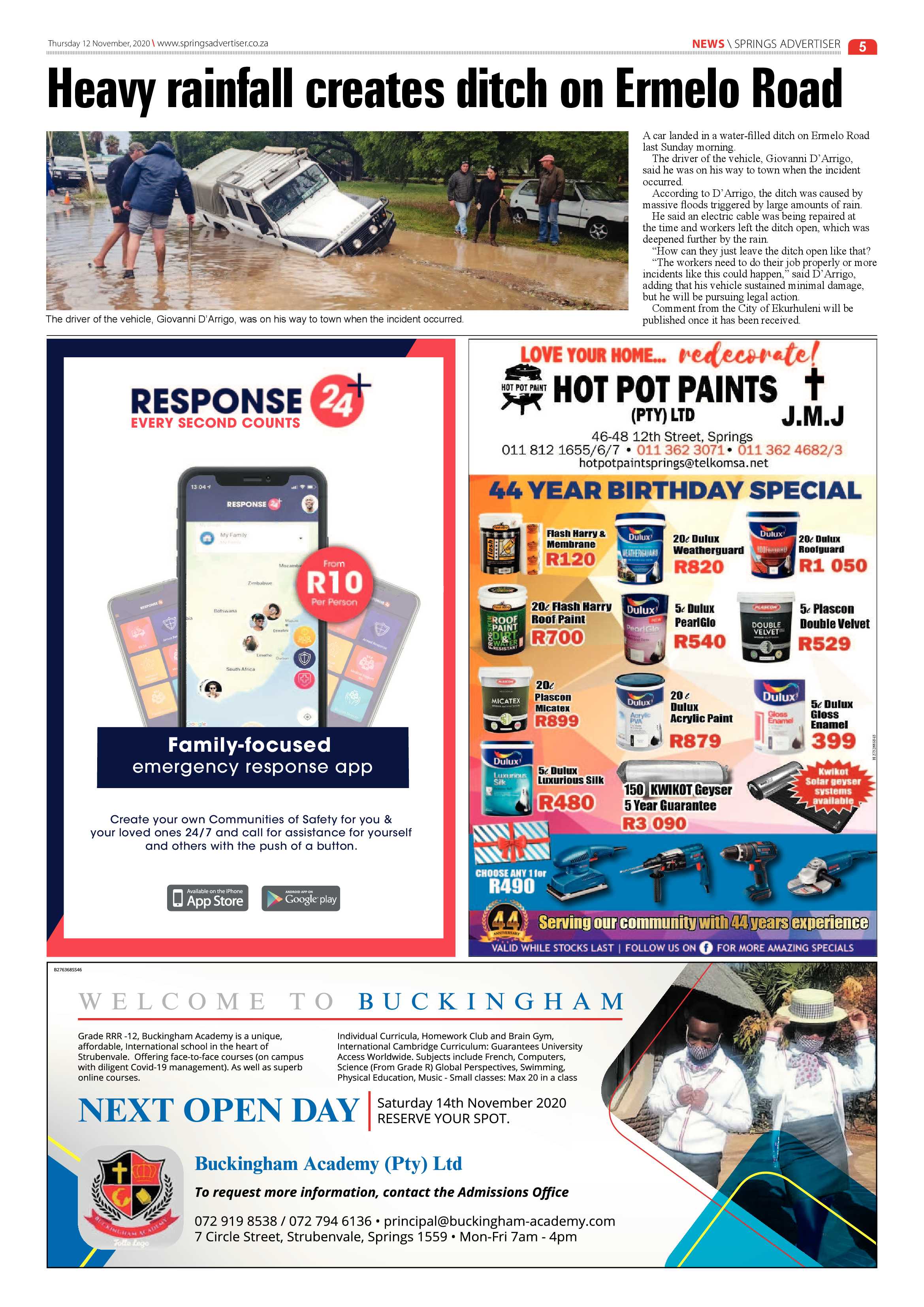 Springs Advertiser 12 November  2020 page 5