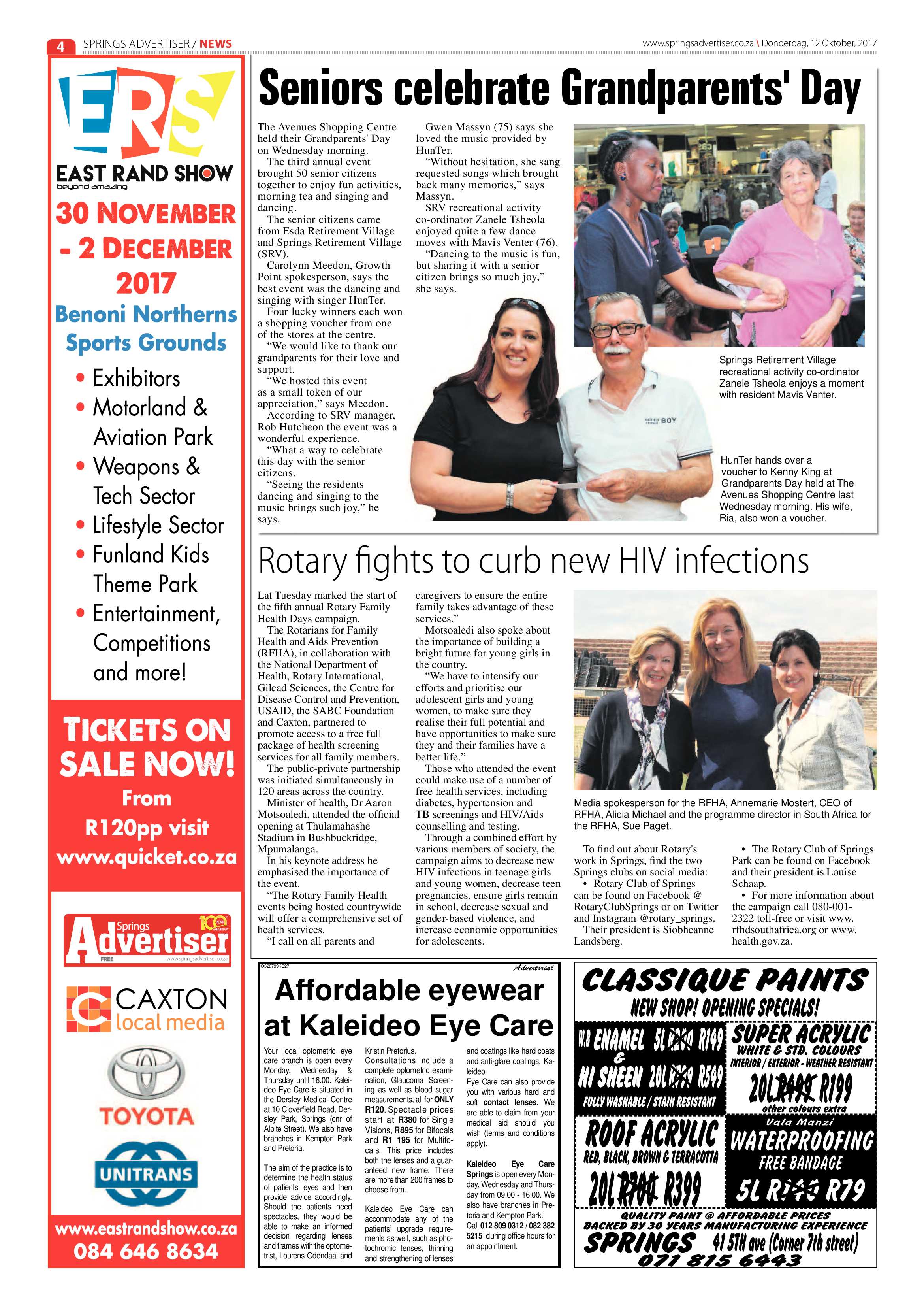 Springs Advertiser 12 October 2017 page 4
