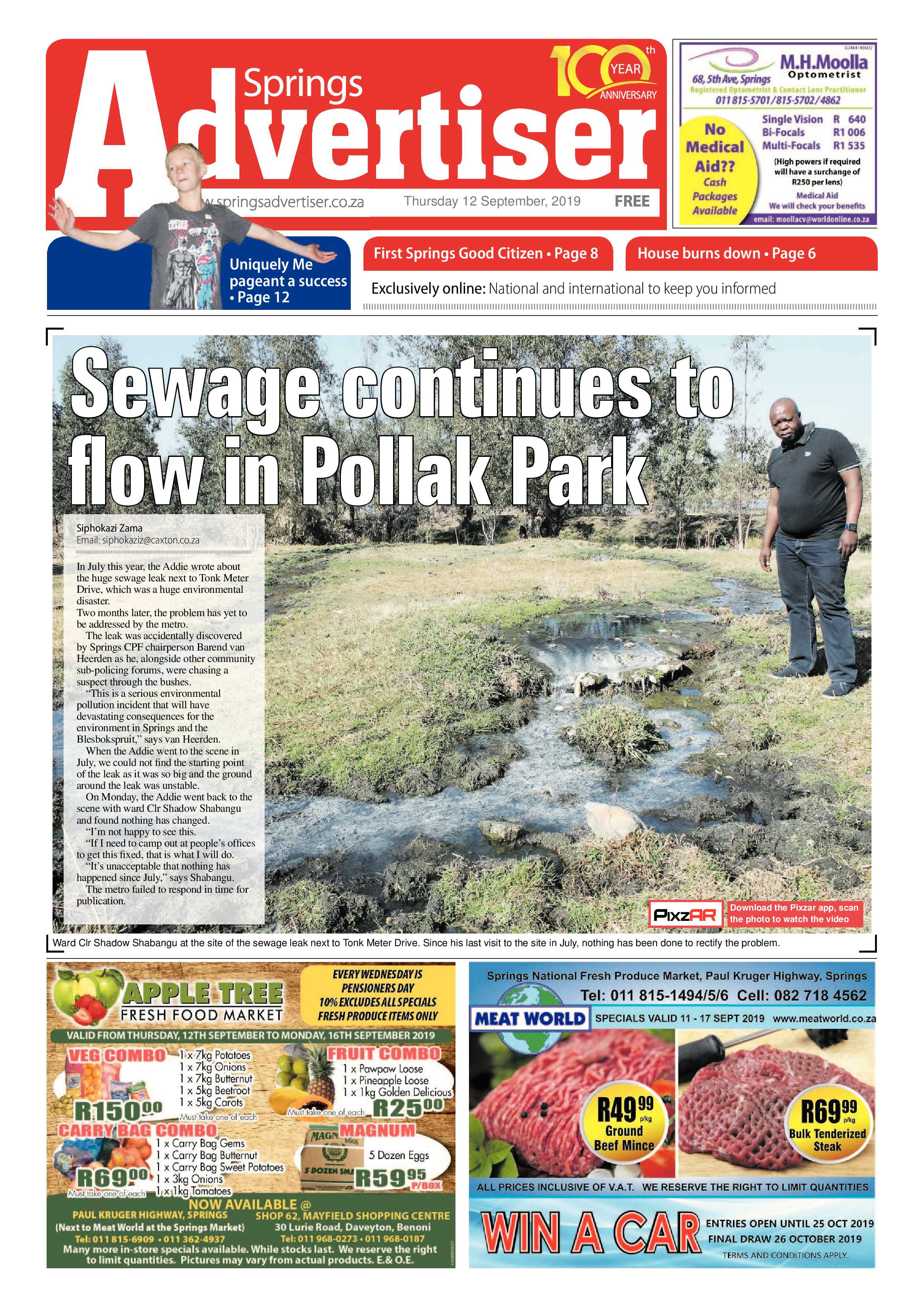 Springs Advertiser 12 September 2019 page 1