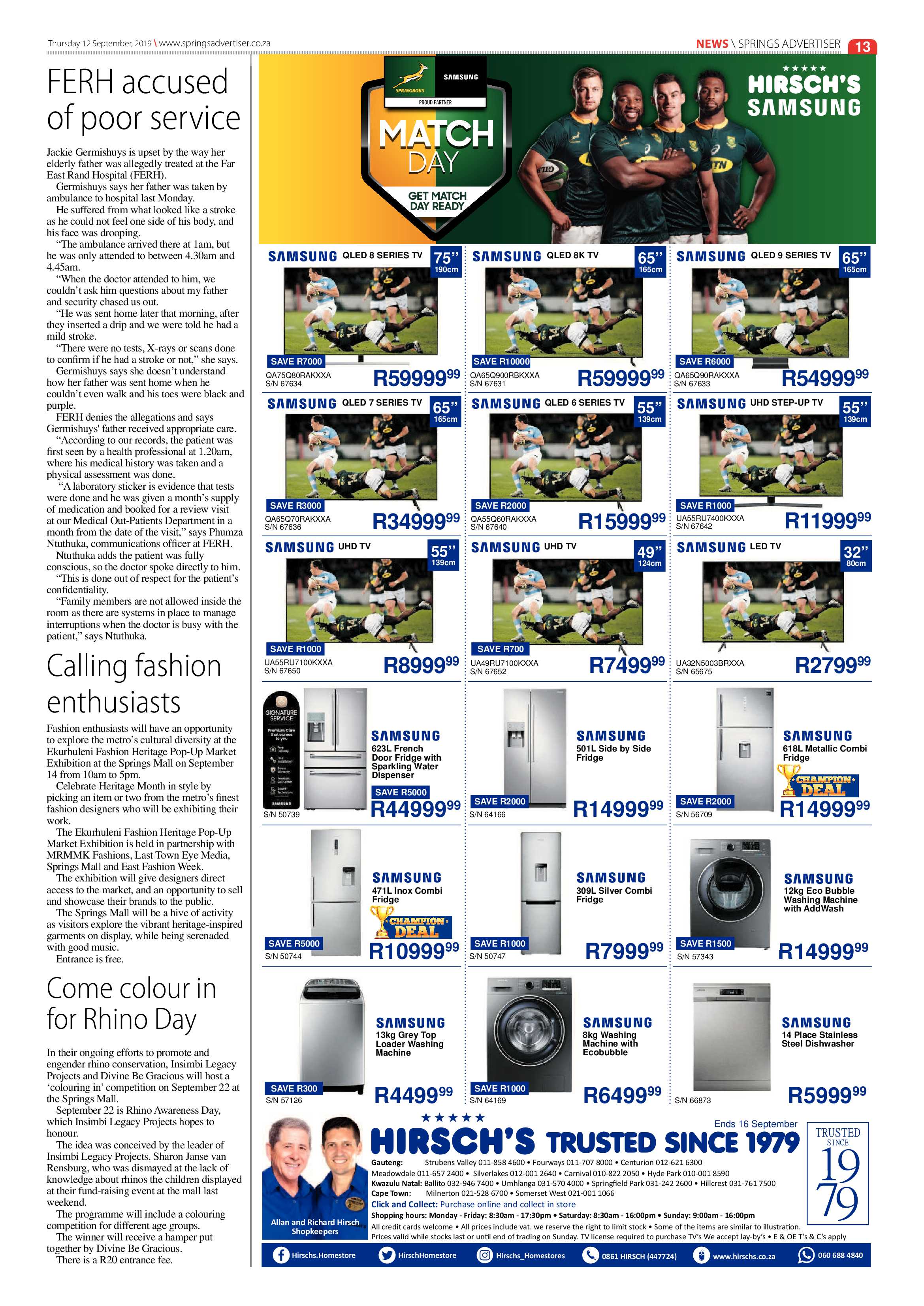 Springs Advertiser 12 September 2019 page 13