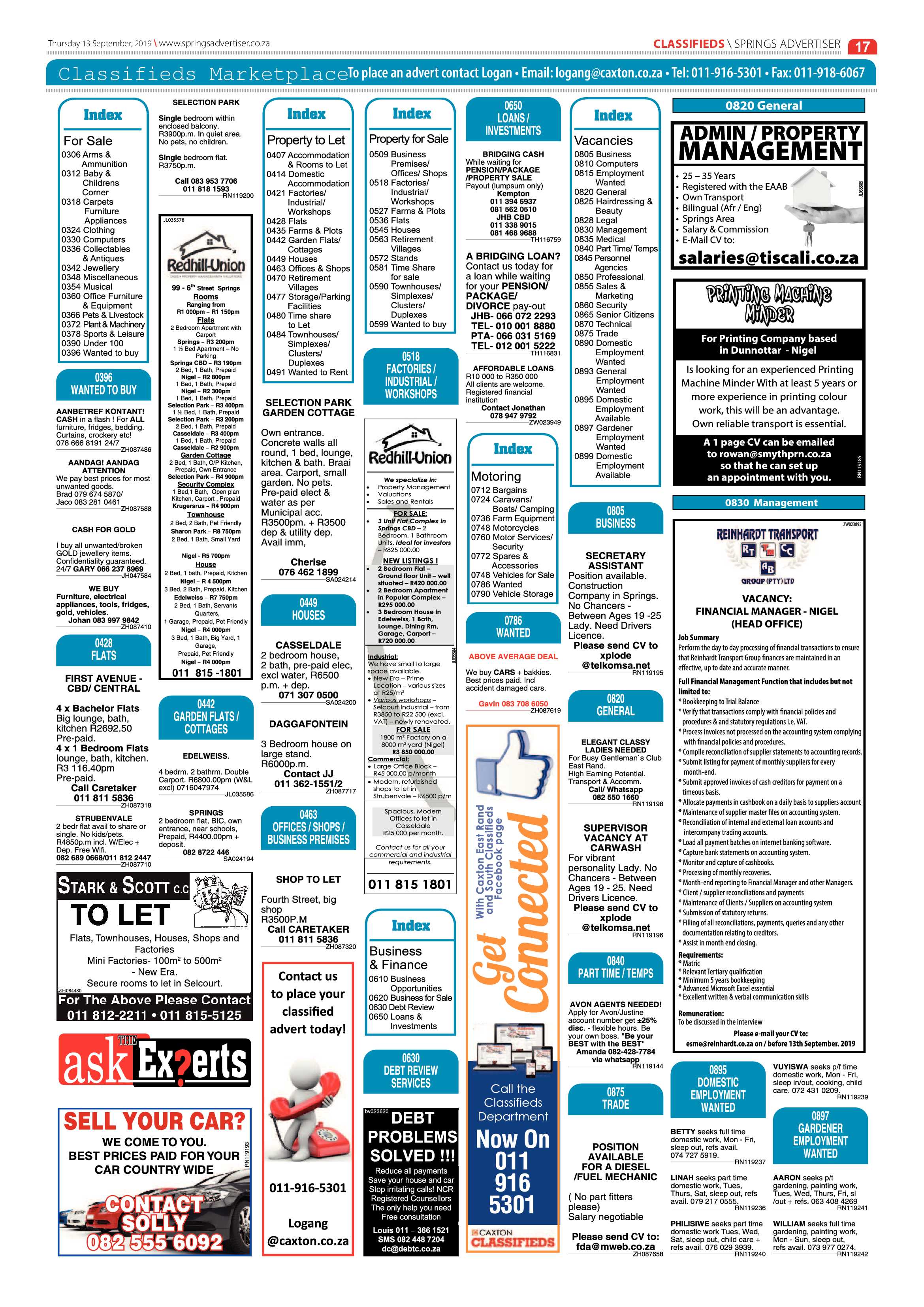 Springs Advertiser 12 September 2019 page 17