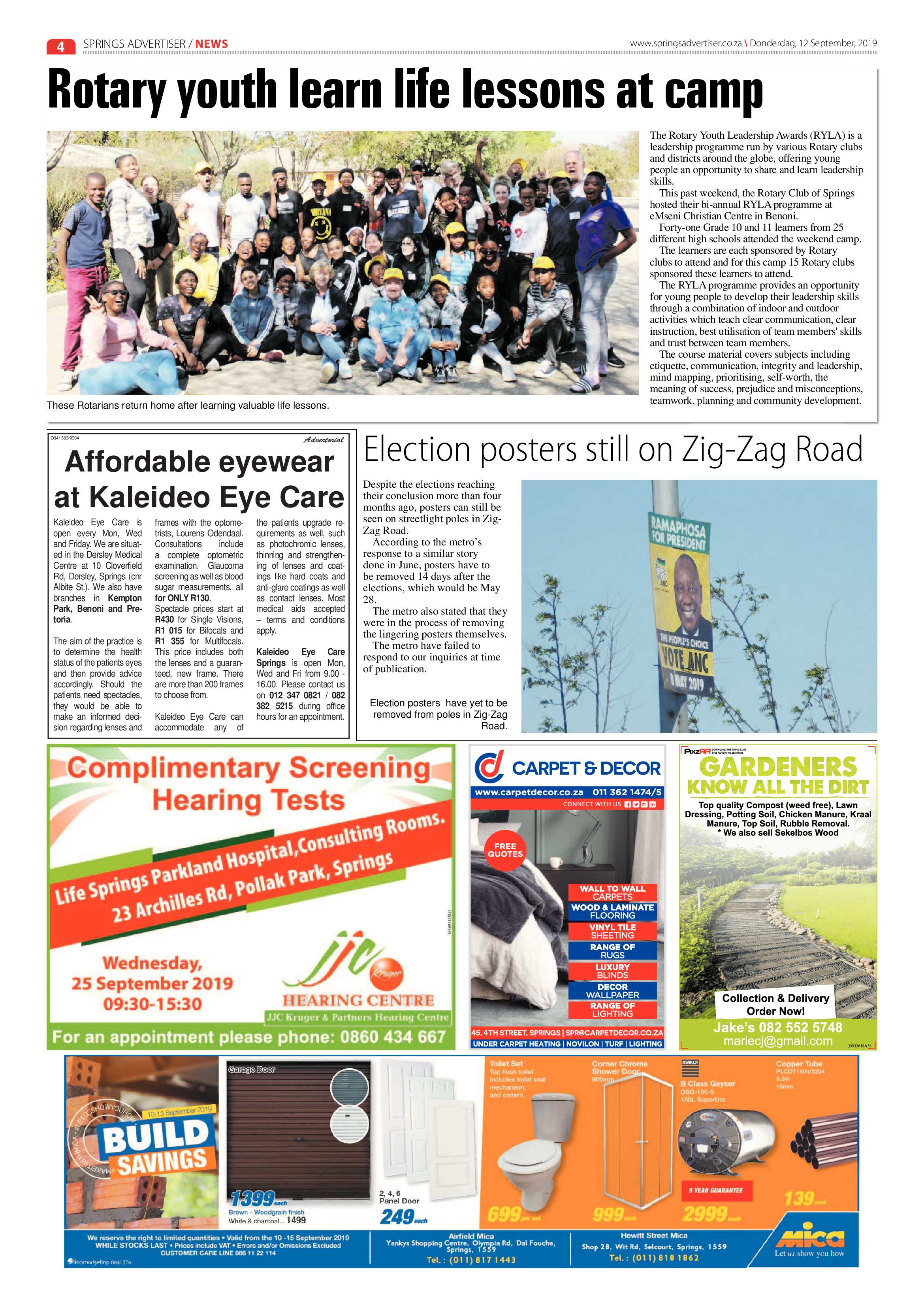 Springs Advertiser 12 September 2019 page 4
