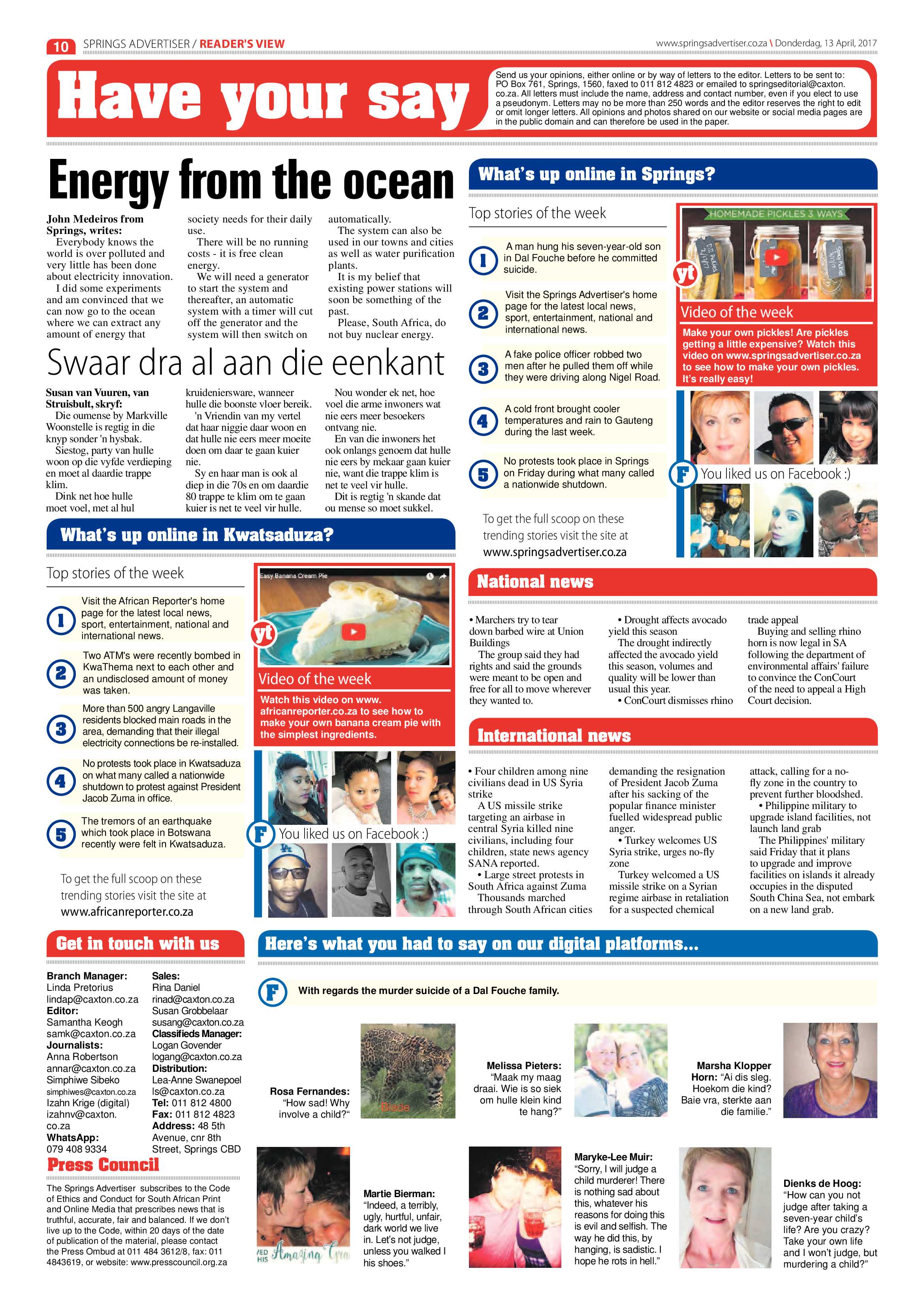 Springs Advertiser 13 April 2017 page 10