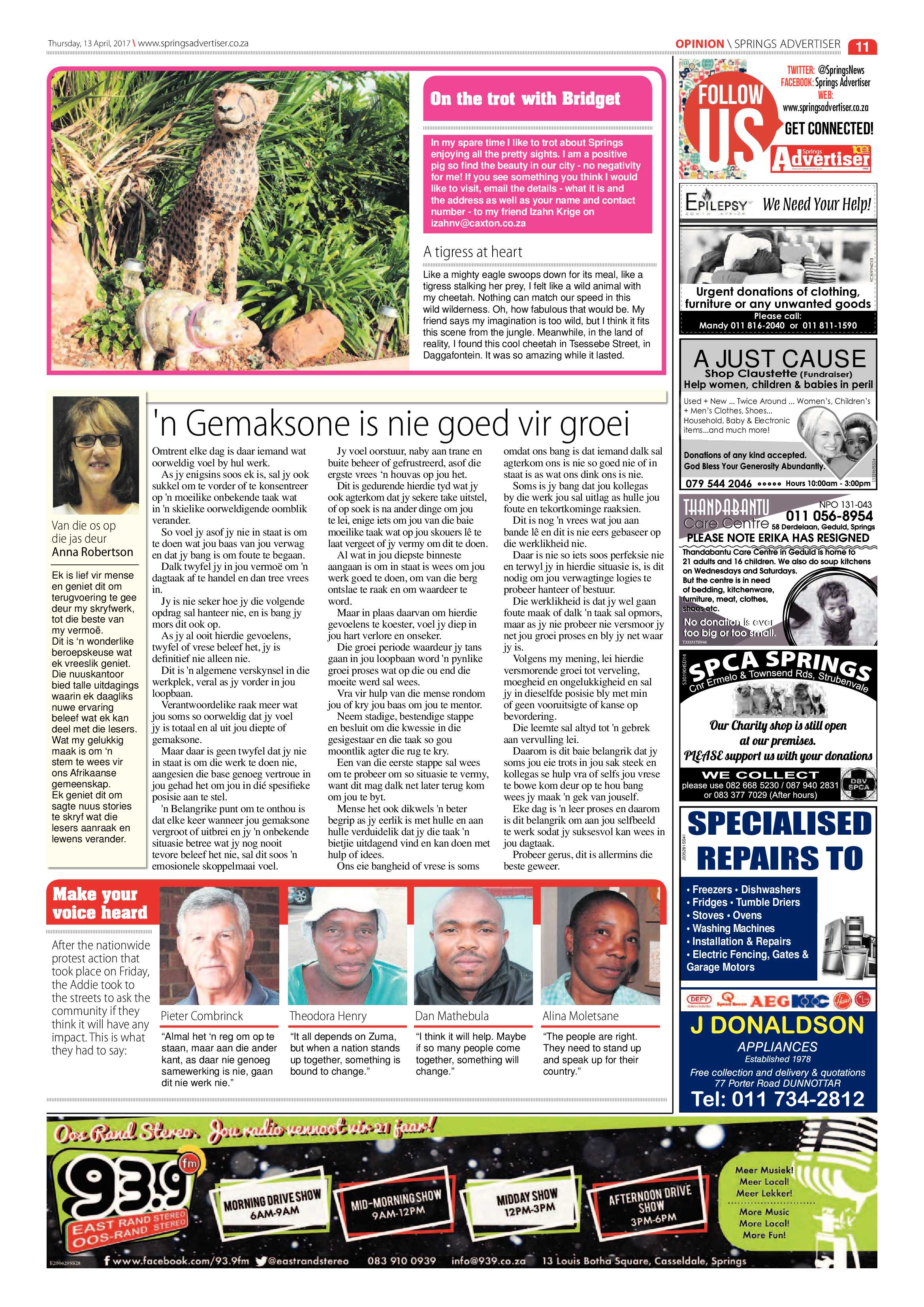 Springs Advertiser 13 April 2017 page 11
