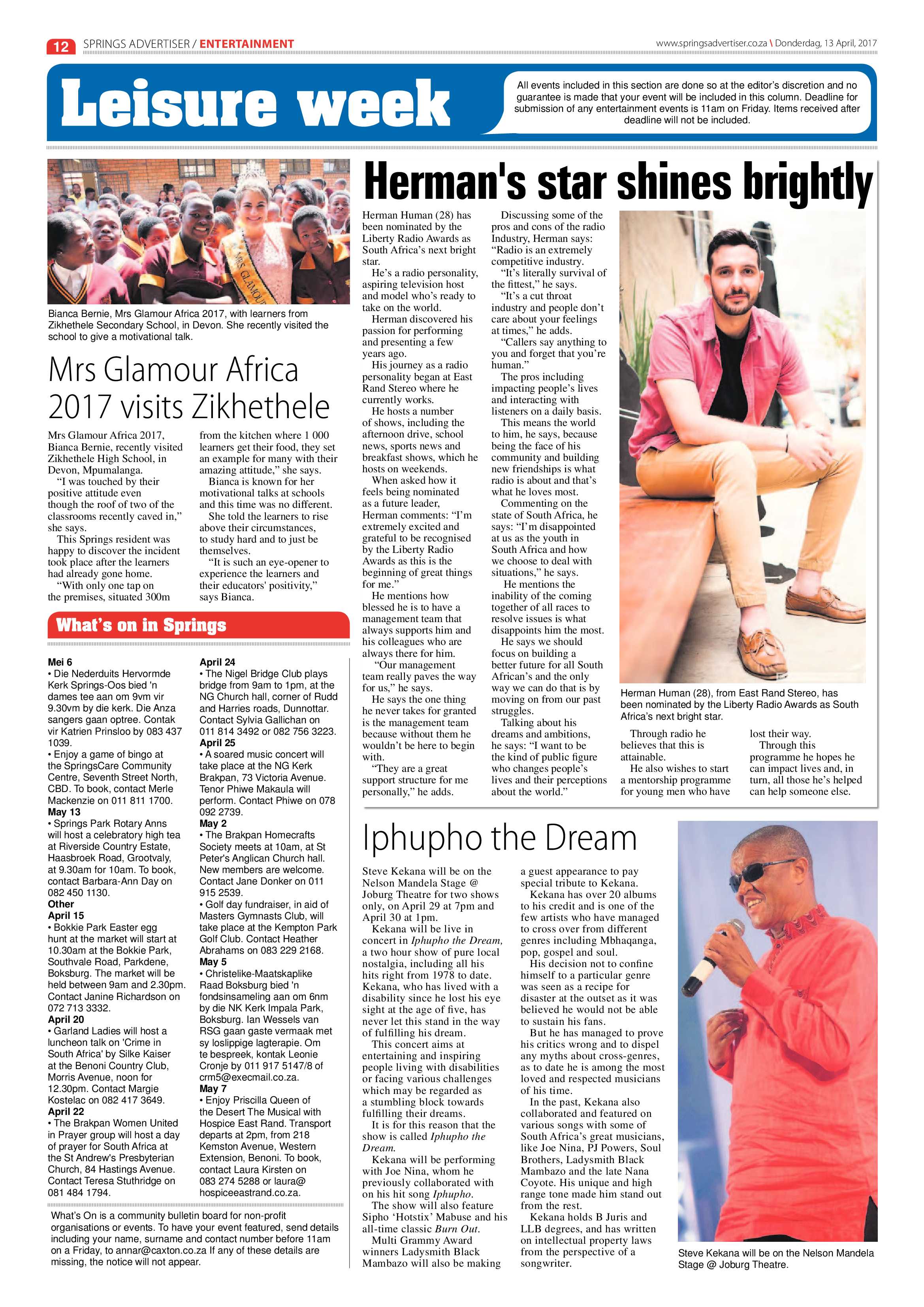 Springs Advertiser 13 April 2017 page 12