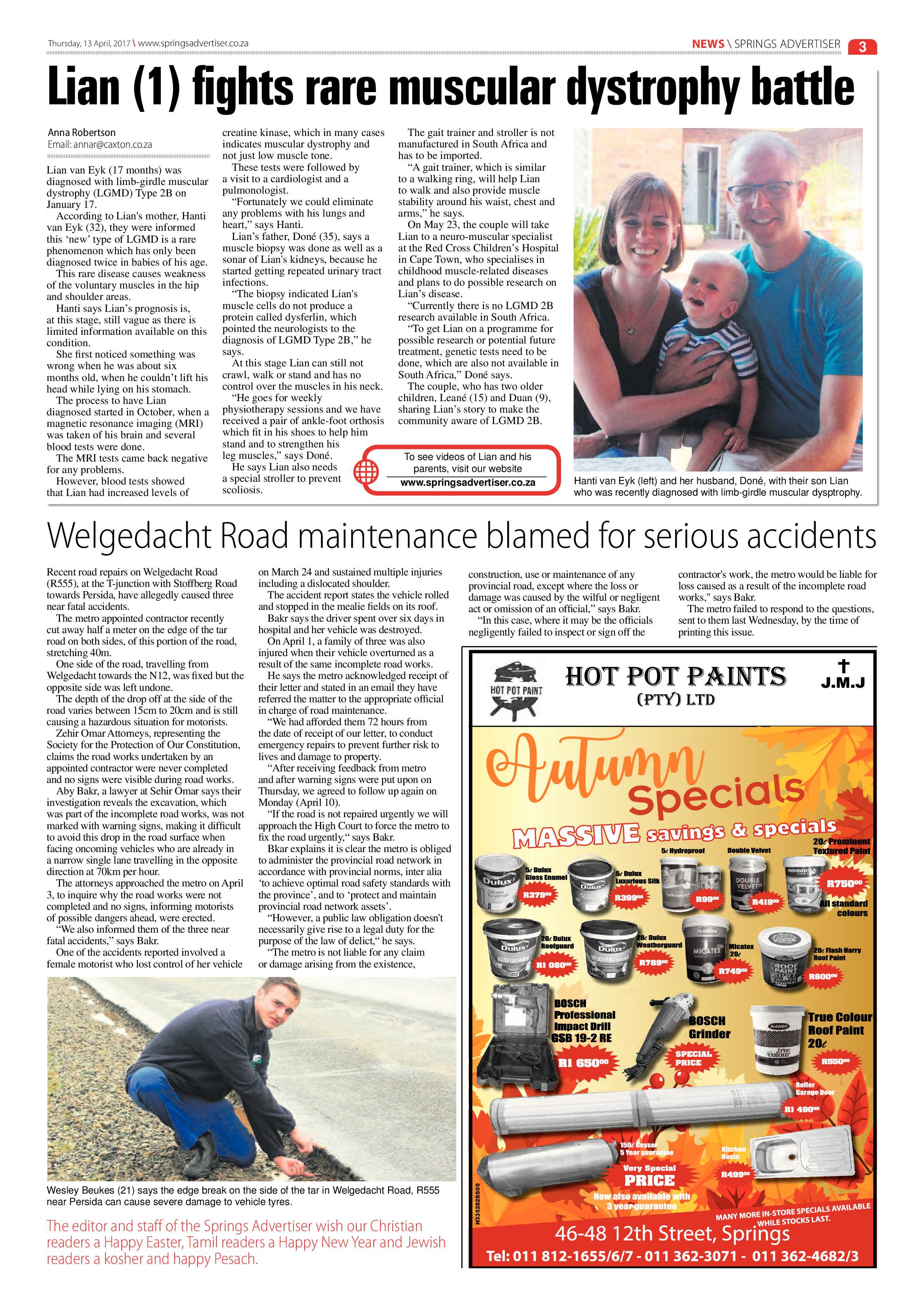 Springs Advertiser 13 April 2017 page 3