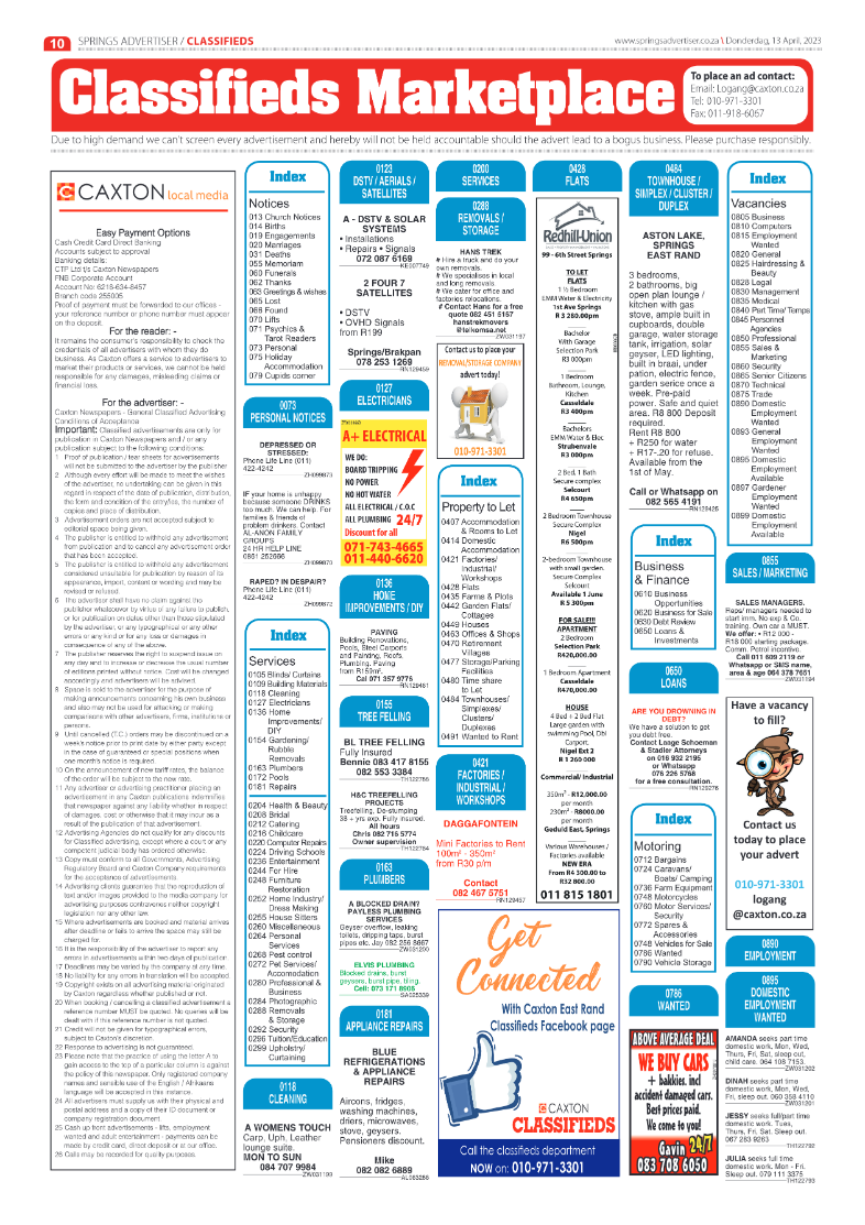 Springs Advertiser 13 April 2023 page 10
