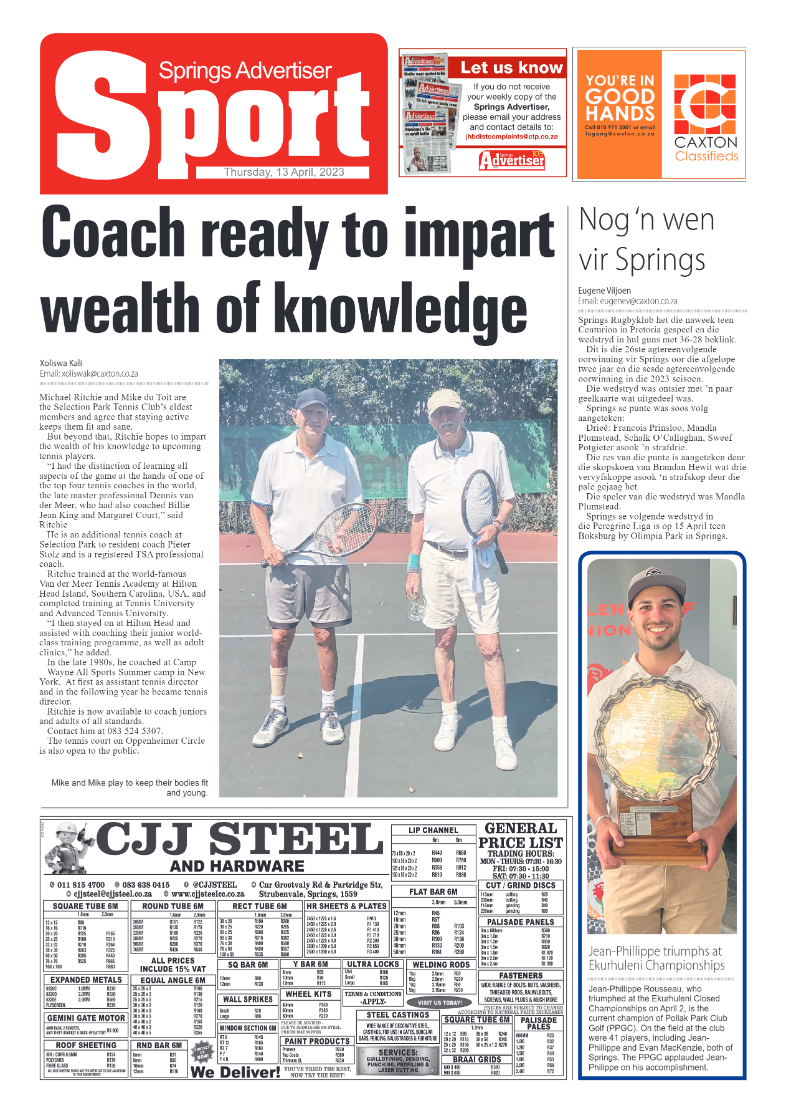 Springs Advertiser 13 April 2023 page 12