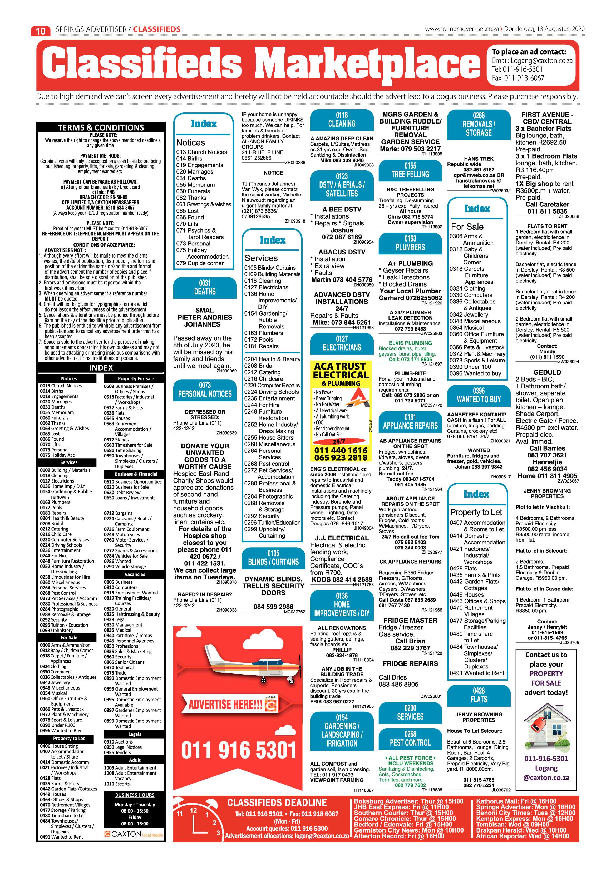 Springs Advertiser 13 August 2020 page 10