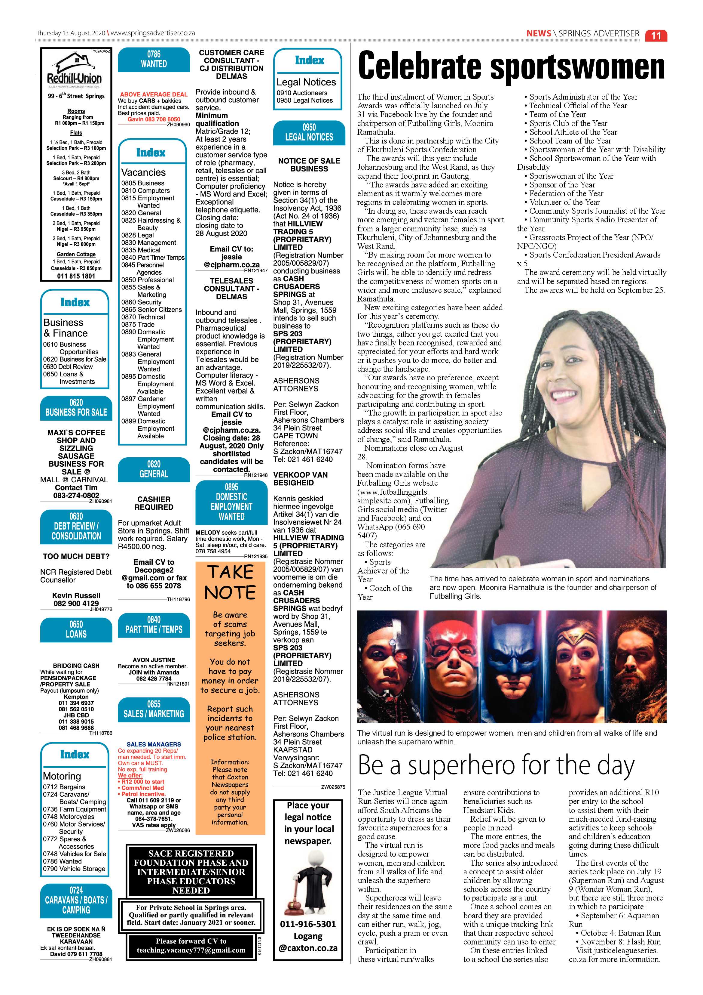 Springs Advertiser 13 August 2020 page 11