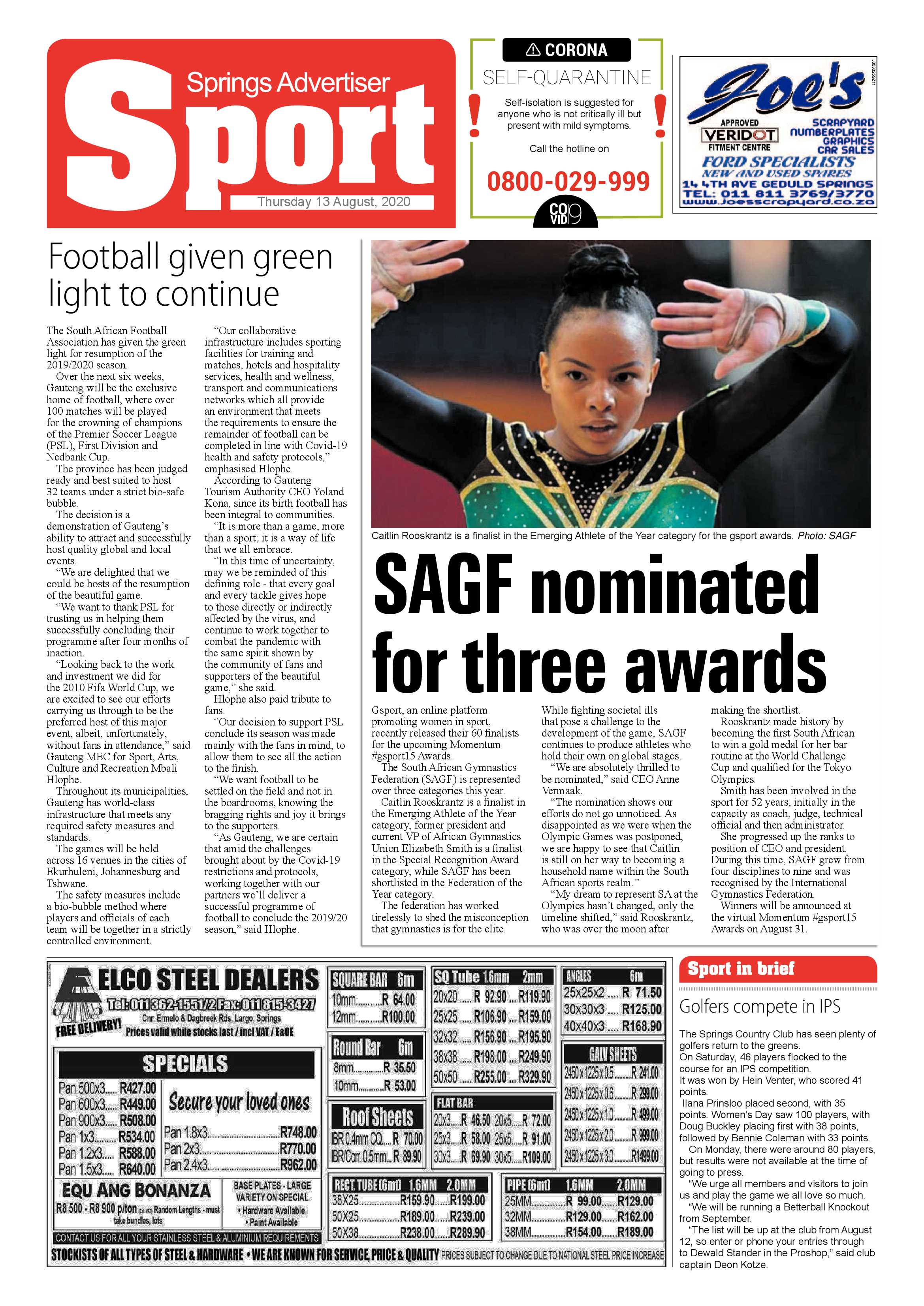 Springs Advertiser 13 August 2020 page 12