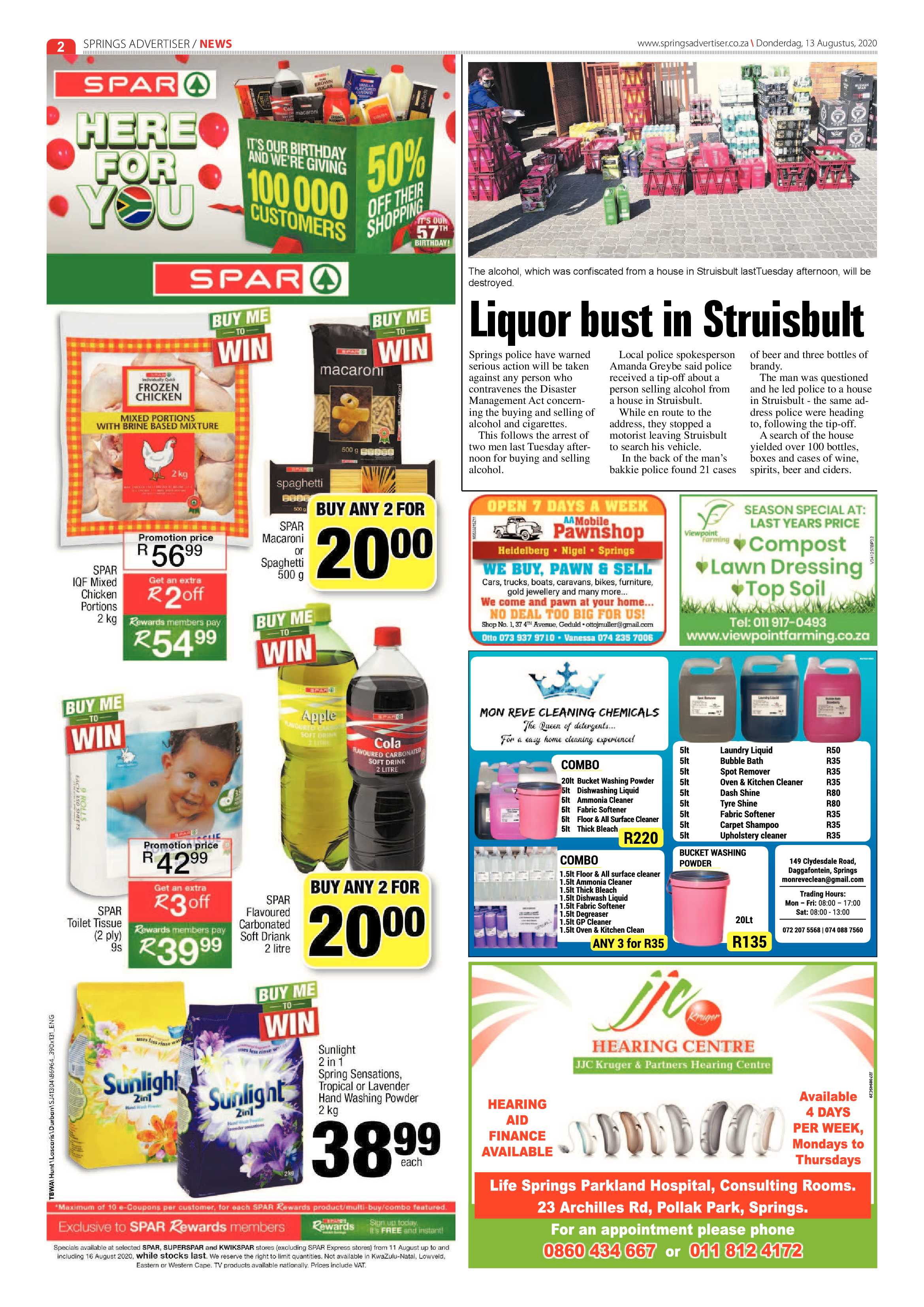 Springs Advertiser 13 August 2020 page 2