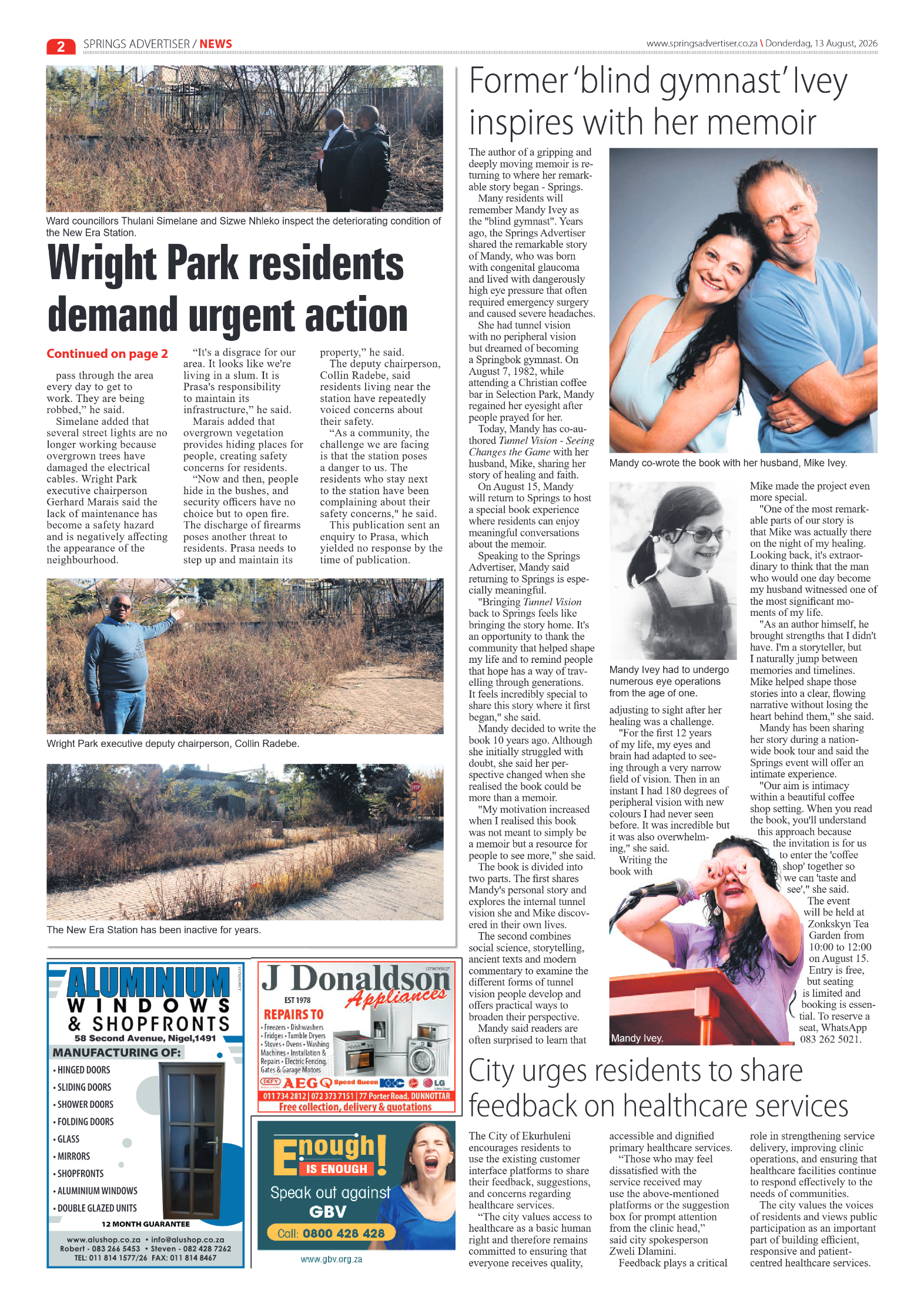 Springs Advertiser 13 August 2026 page 2